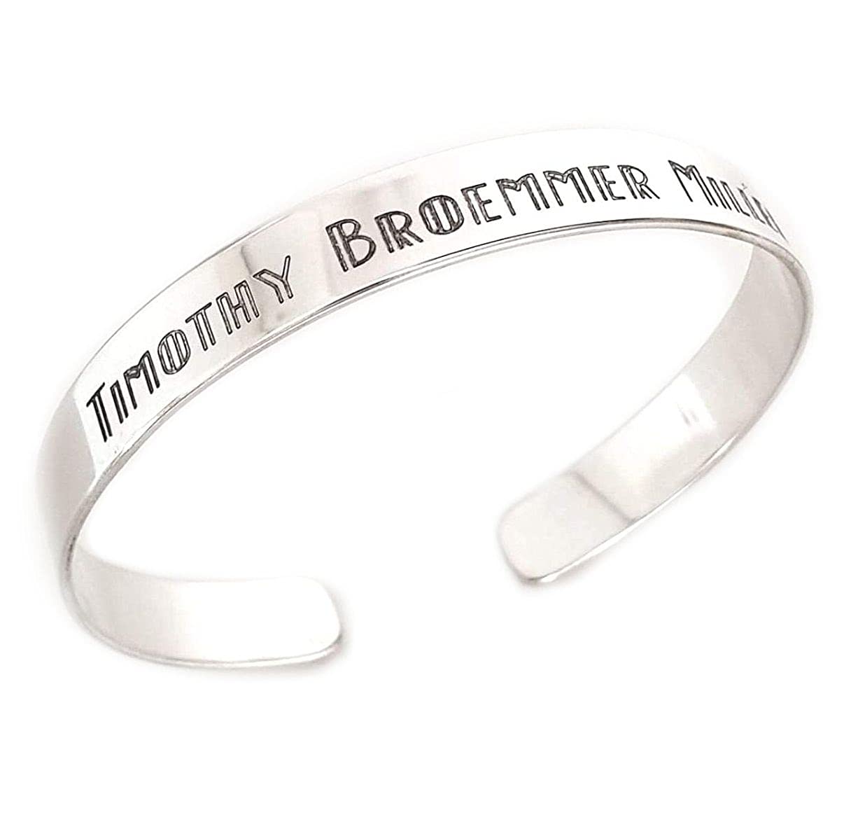 Custom Mens Name Cuff Bracelet - 925 Sterling Silver Adjustable Birthday Gift for Him, Perfect for Anniversaries, Weddings & Special Occasions
