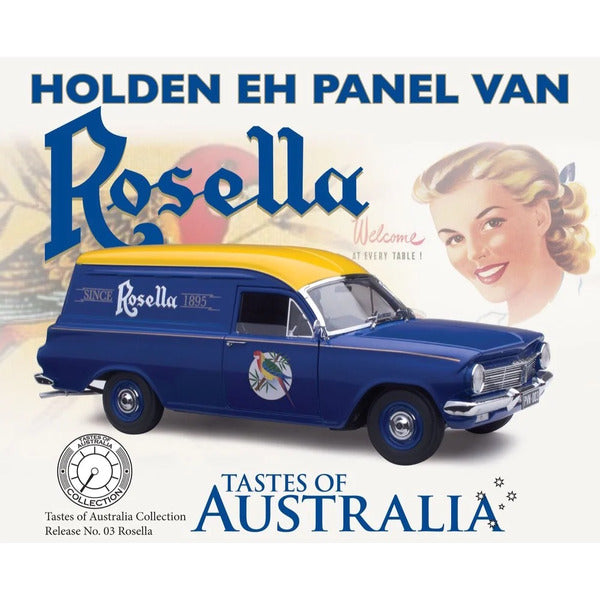 1:18 Scale Classic Carlectables Holden EH Panel Van - Taste of Australia No. 3 Rosella Model Car 18735 | Diecast Collectible for Display & Gift Giving