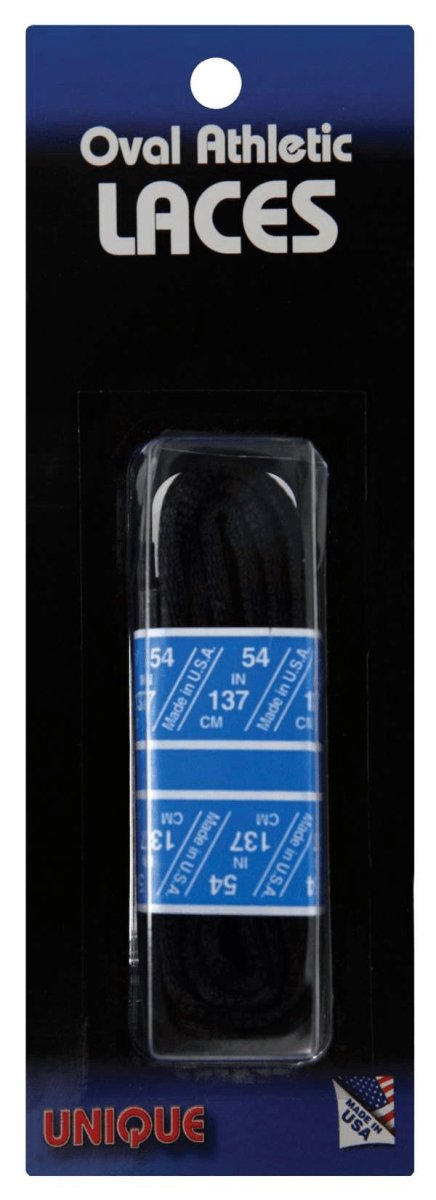 UNIQUE Oval Athletic Shoe Laces - Black | Durable Non-Slip Shoelaces for Running, Basketball & Workout Shoes | Perfect for Sports & Casual Wear