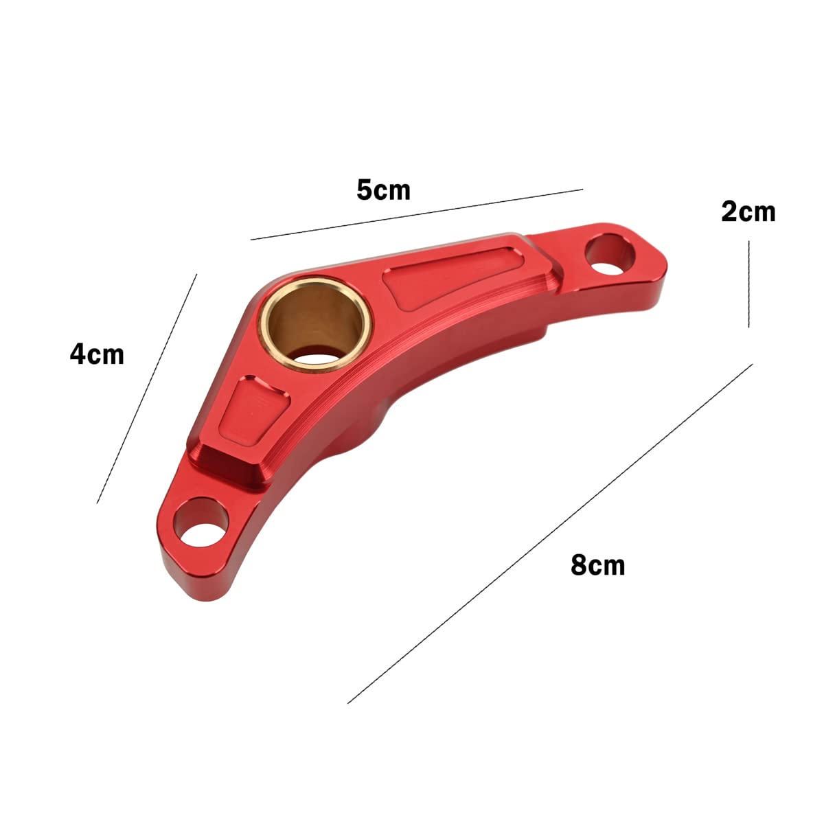 Canitu Red Shift Brace - CNC Aluminum Shifter Support for Honda CRF110 2013-2023 | Off-Road Riding