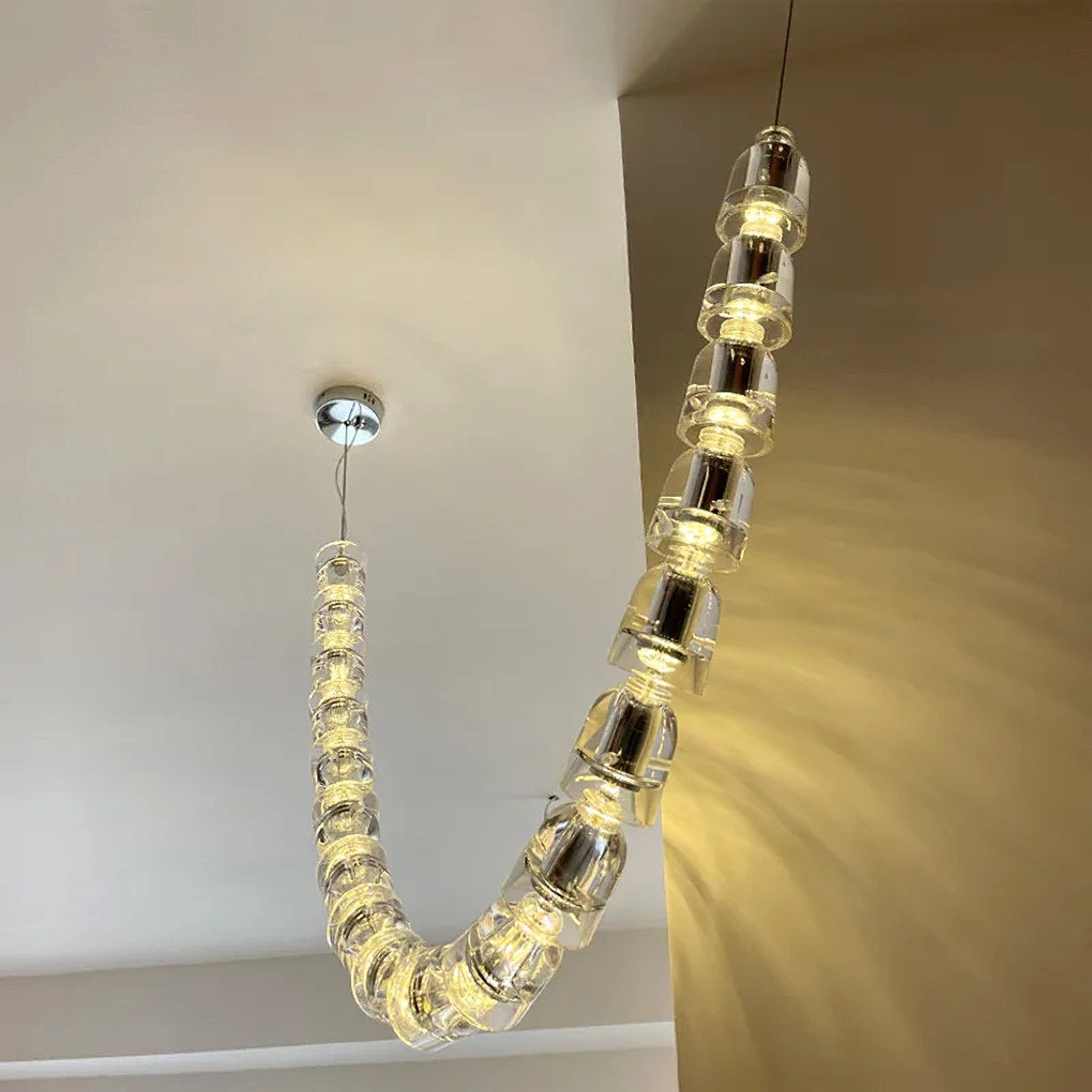Gabriel Chrome Chandelier - Modern Crystal Ceiling Light Fixture for Dining Room, Living Room & Bedroom | Elegant Lighting Decor for Home & Office
