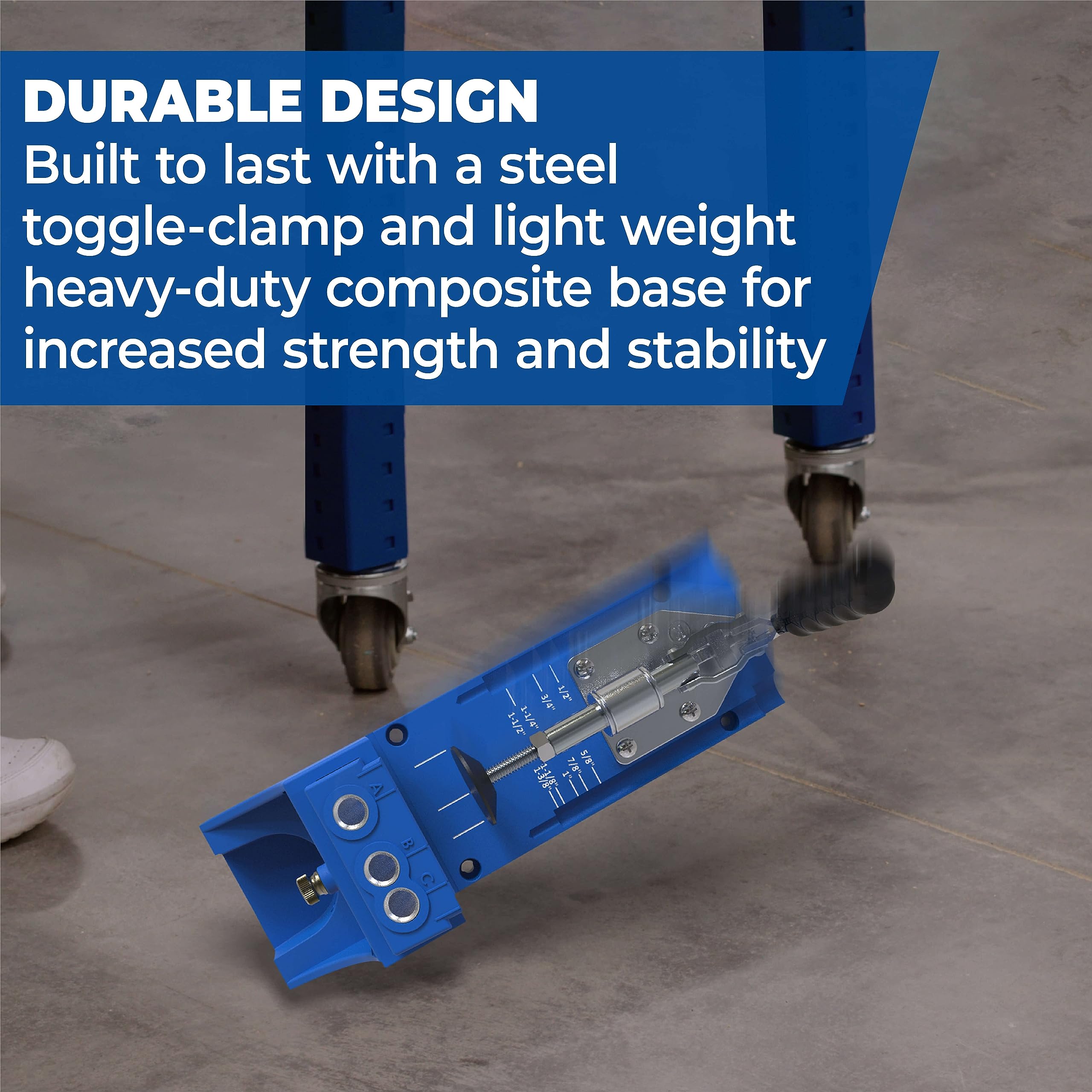 Kreg K4 Pocket Hole Jig System - Adjustable Woodworking Tool for Strong Joints (1/2