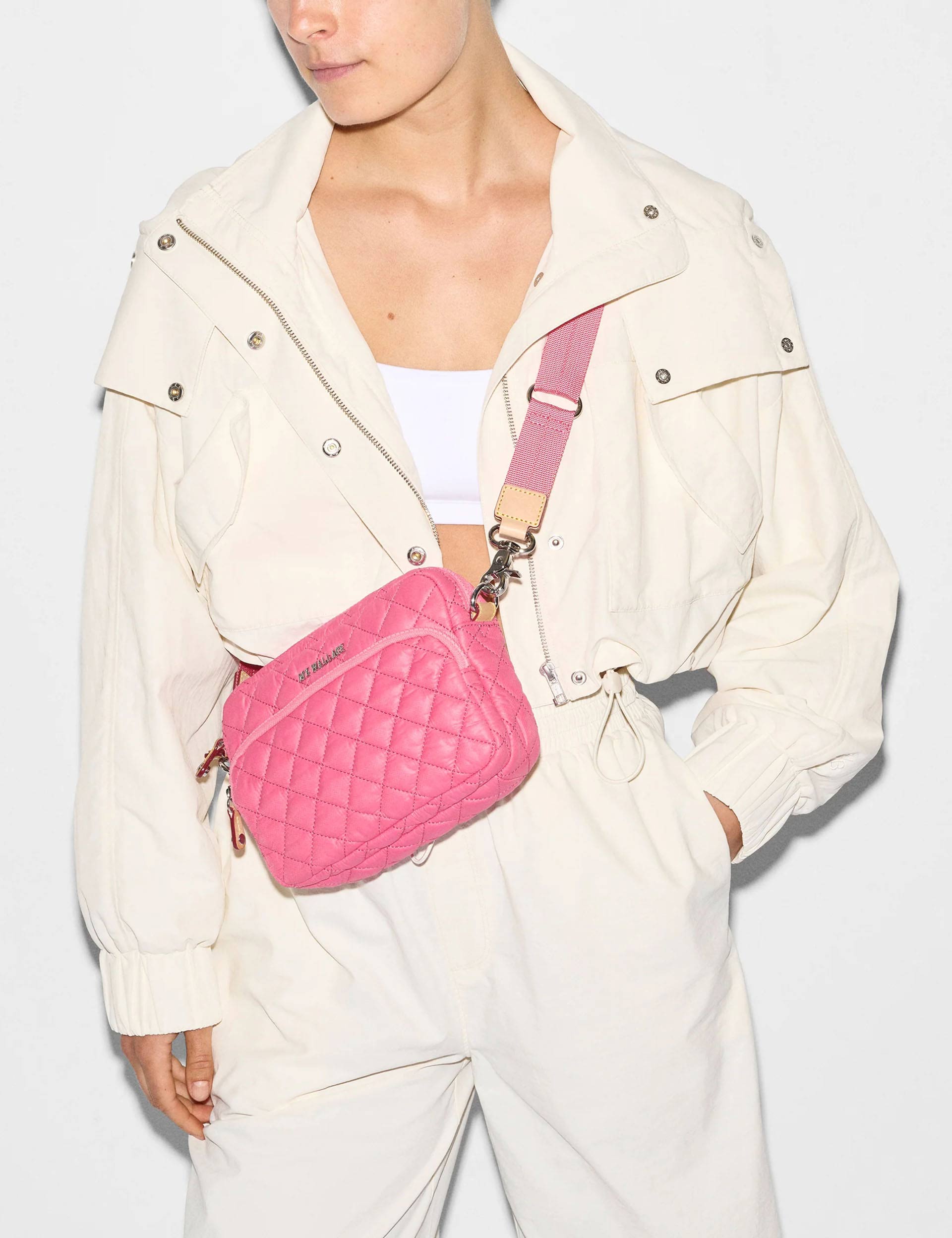 Small Metro Camera Bag for Women & Men - Stylish Flamingo Print Crossbody Bag | Perfect for Travel, Photography & Everyday Use