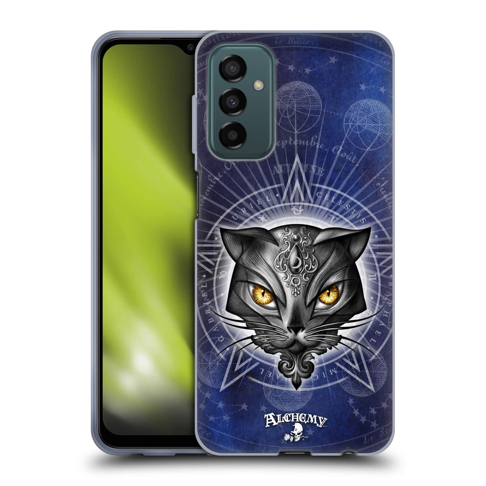 Alchemy Gothic Star of Ailouros Cats Soft Gel Case for Samsung Galaxy M23 (2022) - Officially Licensed by Head Case Designs, Perfect for Gothic Style and Cat Lovers