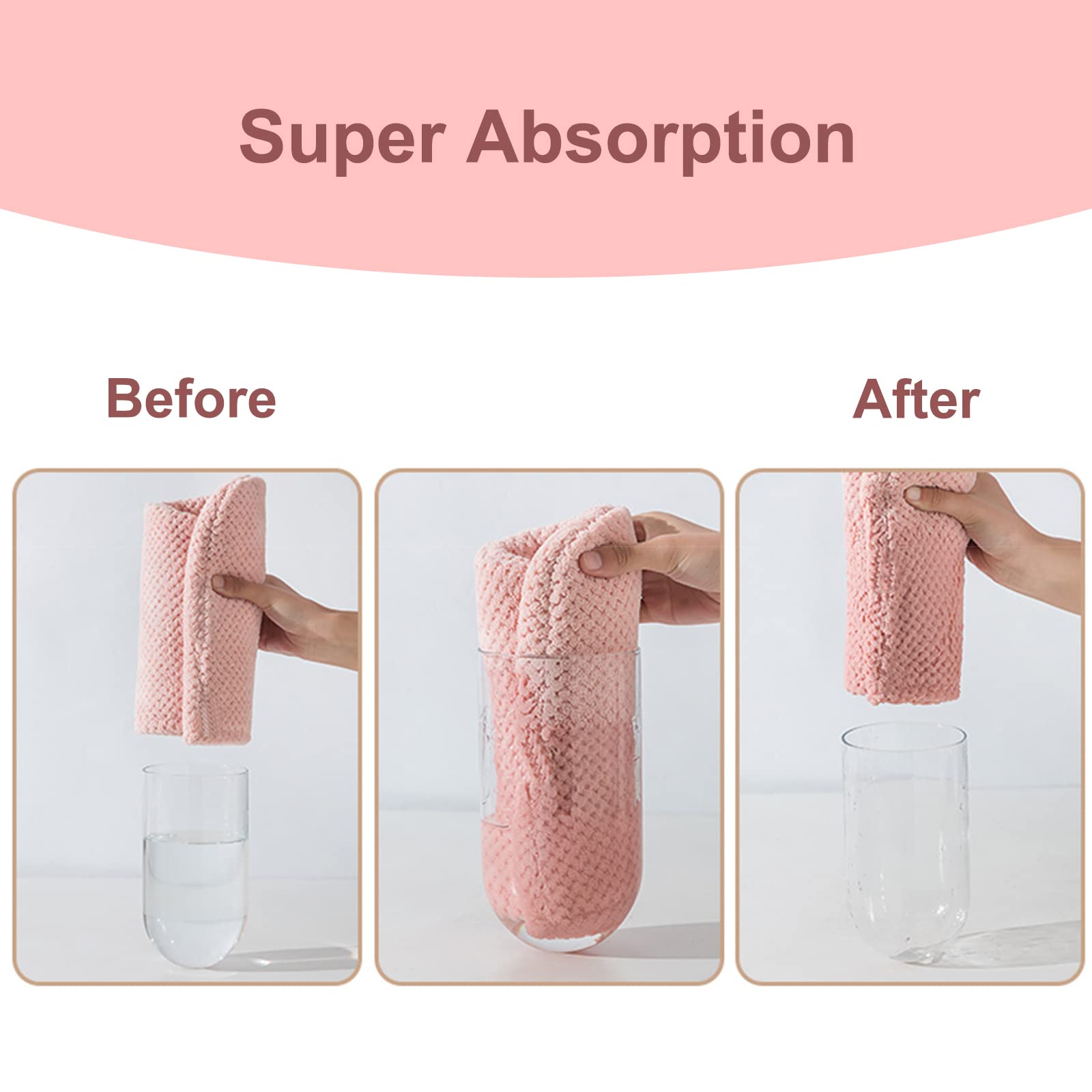 Fast Drying Microfiber Hair Towel with Button Closure for Women - Soft Twist Hair Turban Wrap for Wet, Curly, Long & Thick Hair - Perfect for Post-Shower, Salon & Travel Use