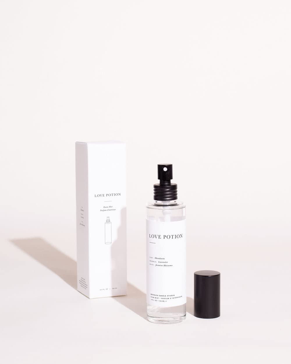 Brooklyn Candle Studio Love Potion Long-Lasting Fragrance Mist - Jasmine, Lavender & Mandarin Scented Room Spray for Body, Linens & Home | Air Freshener for Bedroom, Bathroom & Living Spaces | Vegan, Clean Ingredients | Perfect for Relaxation & Aromatherapy