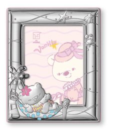 5x7 Inch Sterling Silver Picture Frame for Girls - Handcrafted in Italy | Perfect for Bedroom Decor, Photo Displays & Gift Giving