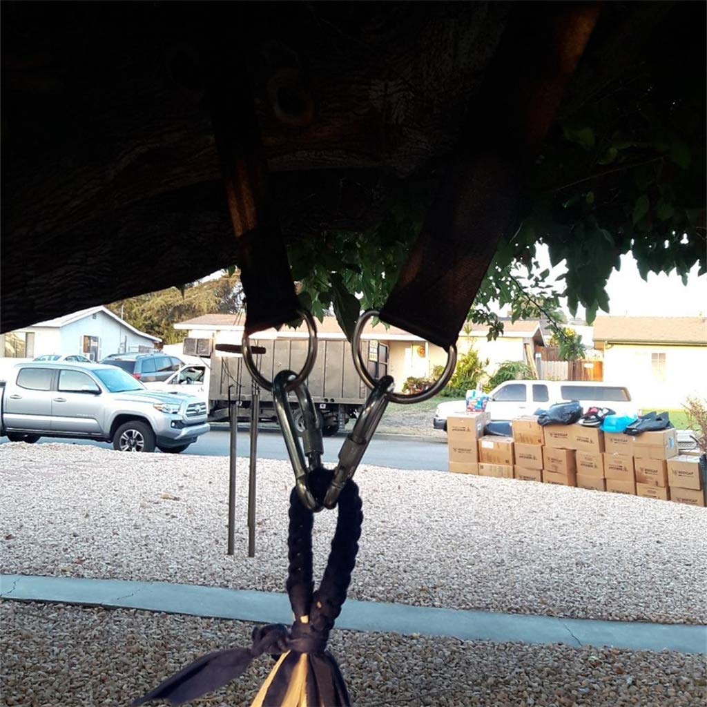 Heavy Duty Tree Swing Hanging Straps Kit - 2000 lbs Weight Capacity, 5ft Extra Long Straps with Locking Carabiner Hooks - Perfect for Outdoor Swings, Hammocks & Backyard Play - Includes Carry Pouch for Easy Installation & Storage