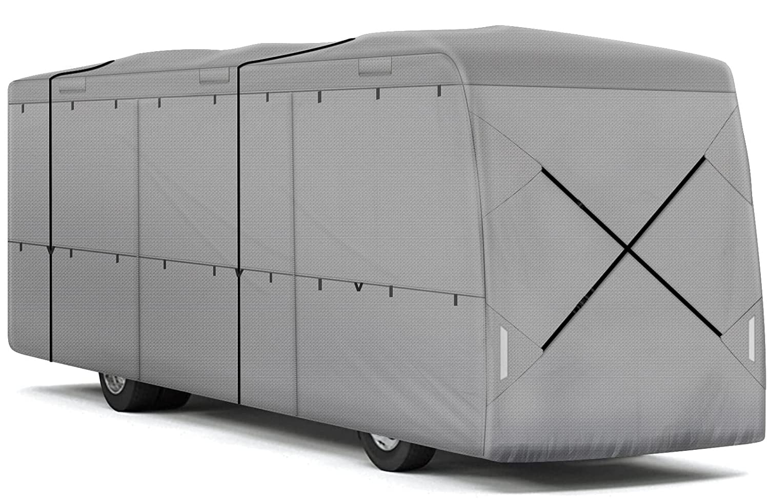 Leader Accessories Premium 24'-28' Class A RV Cover - Heavy Duty 4-Layer Windproof Motorhome Cover with Adhesive Repair Patches - All-Weather Protection for Travel Trailers & Campers