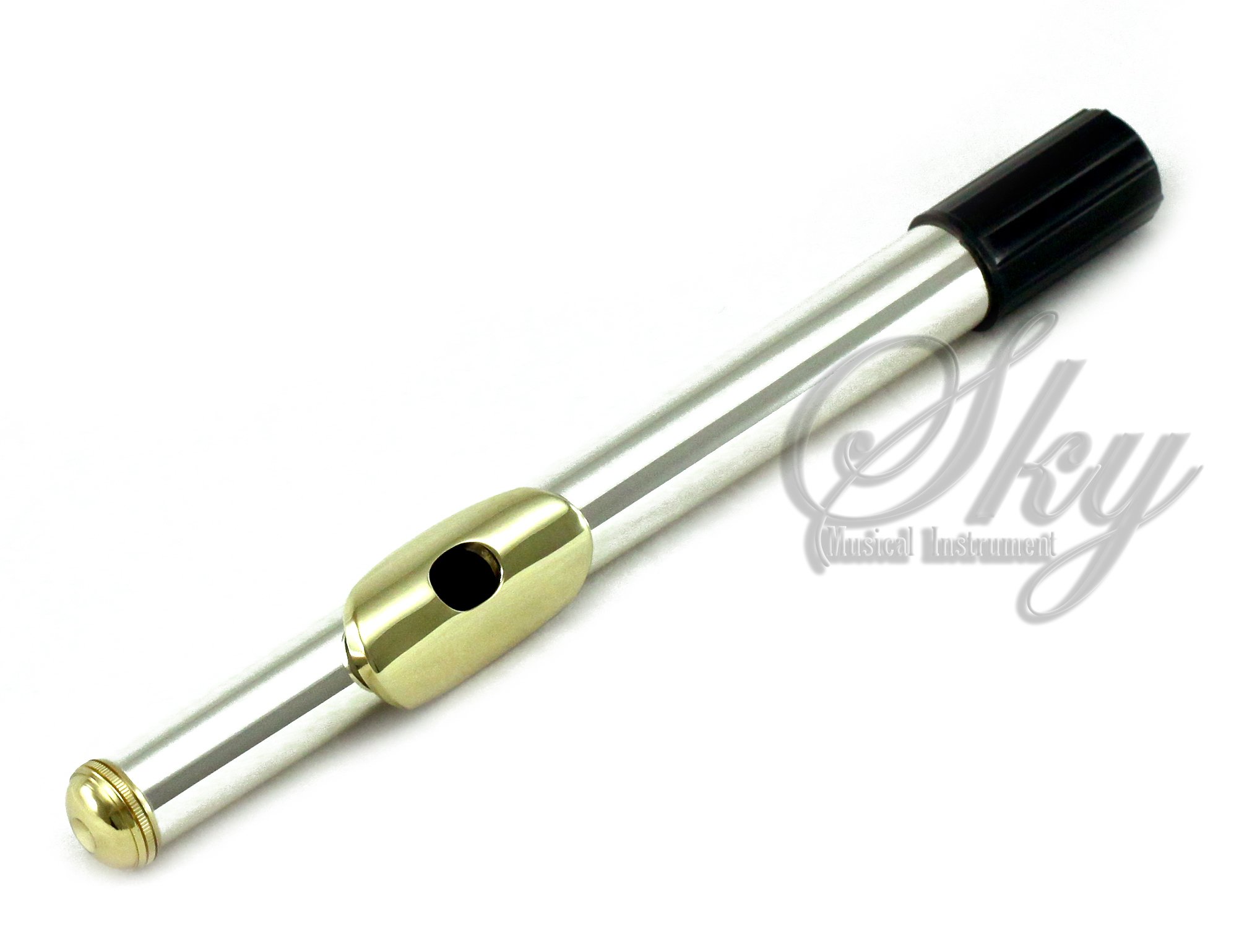 Professional Sky C Flute with Lightweight Case - Silver/Gold Open Hole Flute Set Includes Cleaning Rod, Cloth, Joint Grease & Screwdriver | Perfect for Beginners, Students & Performers | Band, Orchestra & Solo Practice