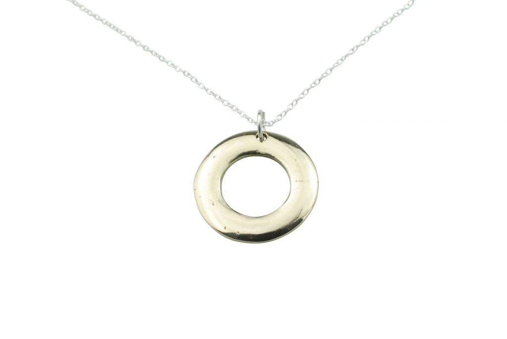 8th Anniversary Gifts for Men - Personalized Stamped Ring Pendant with 