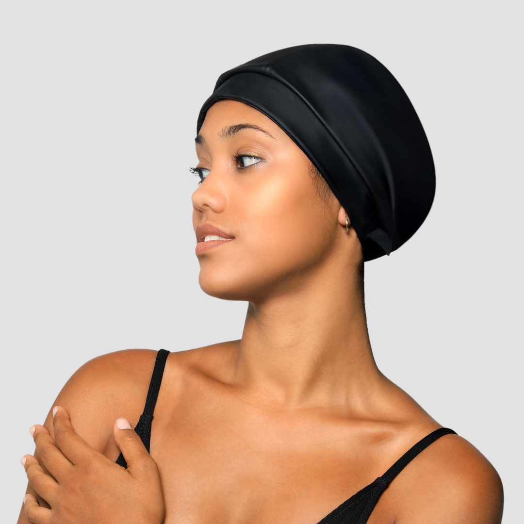 Waterproof Adjustable Swim Cap with Satin Lining - Hairbrella for Swimming, Showering & Water Sports - Protects Hair from Chlorine & Salt Water