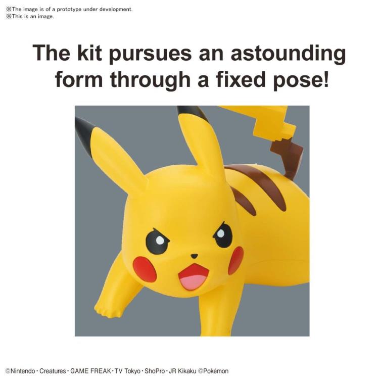 Bandai Quick Model #03 Pokemon Pikachu Battle Pose Action Figure Kit - Perfect for Collectors, Gifts & Anime Battles