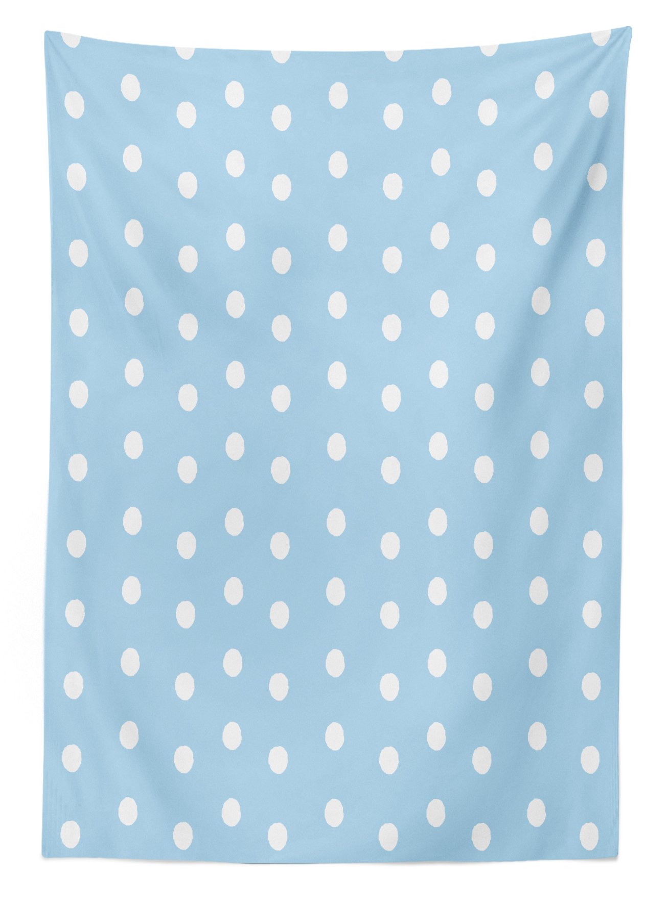 Ambesonne Classic Waterproof Outdoor Tablecloth - Blue and White Polka Dots Retro Design, Washable Picnic Table Cover 58x120 Inches - Perfect for Backyard BBQs, Beach Parties & Picnic Events