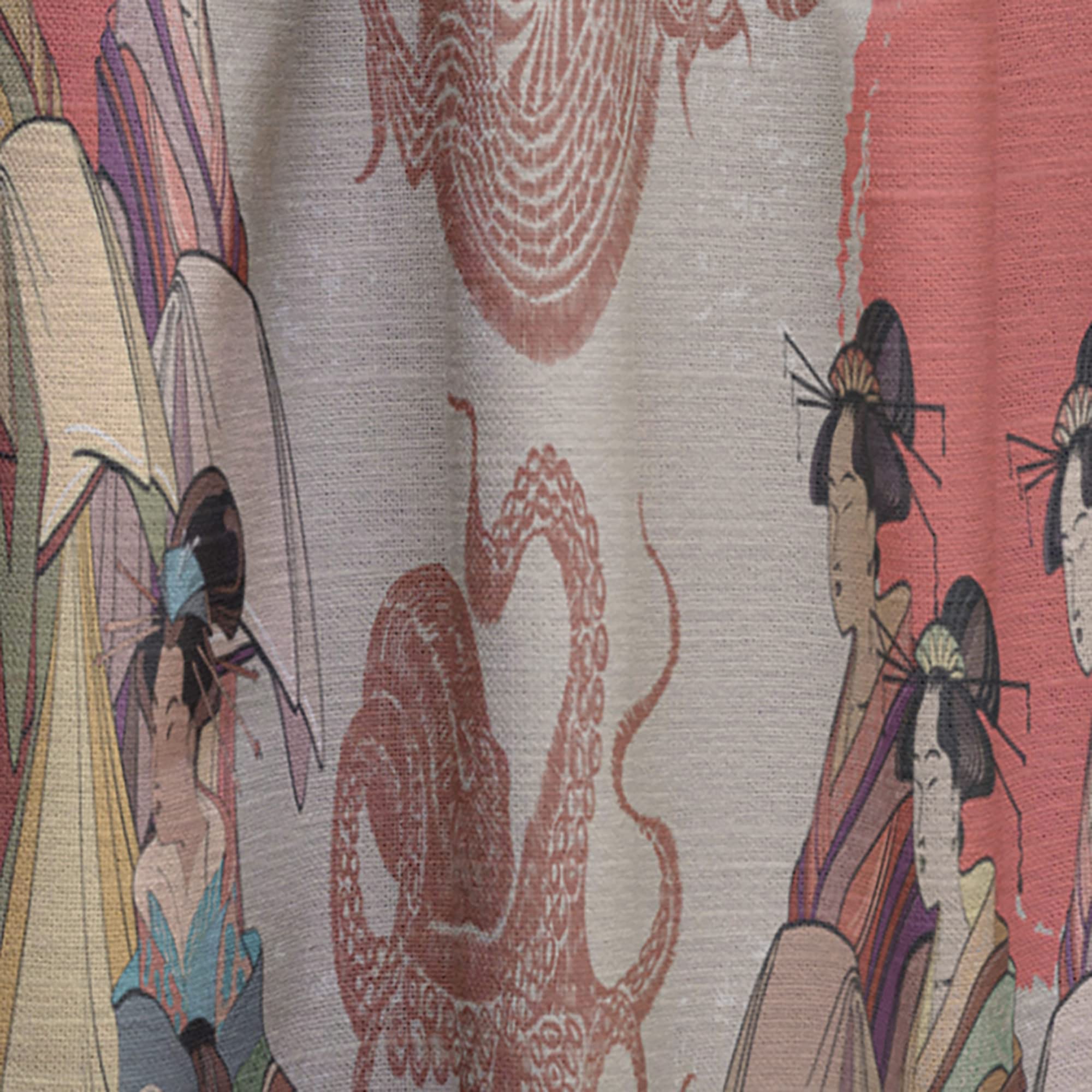 DesignQ Japanese & Chinese Culture Inspired Thermal Insulated Curtains - Single Panel 52x95 Inch - Elegant Bedroom & Living Room Drapes for Home Decor | Perfect for Cultural Themed Interiors & Energy Efficiency