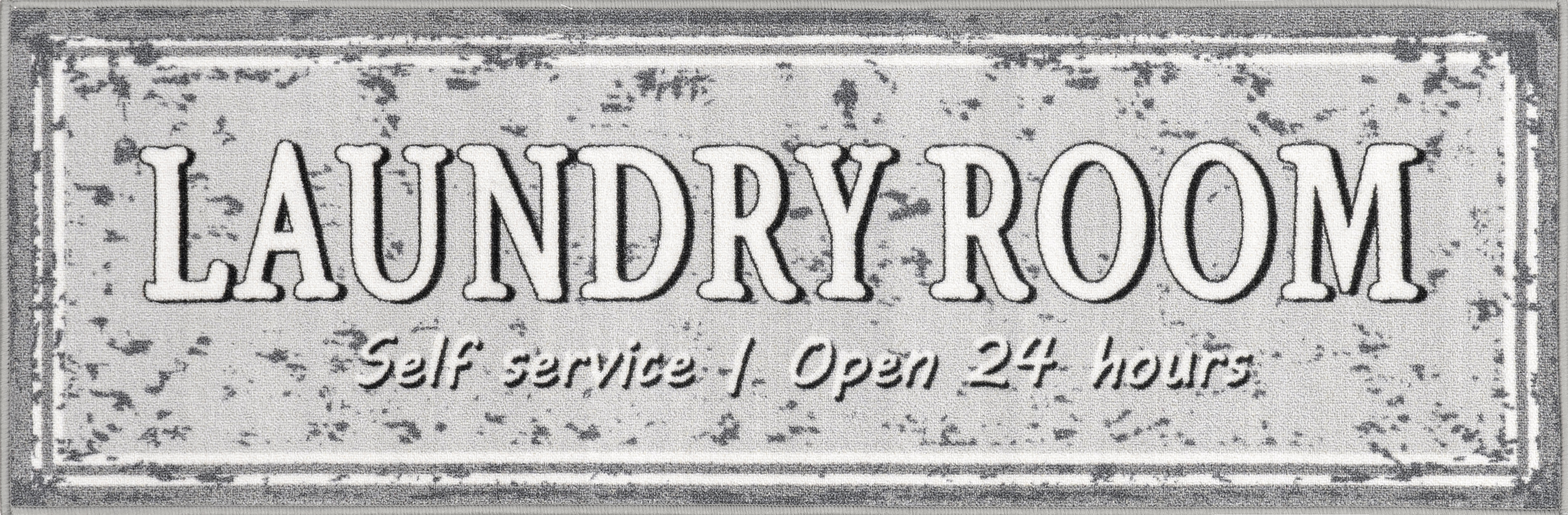 Washable Laundry Mat Service Sign - Light Grey | Durable & Reusable for Laundromats, Home & Commercial Use