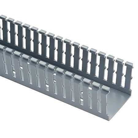 1 Piece Narrow Slot Gray Wire Duct 1.26