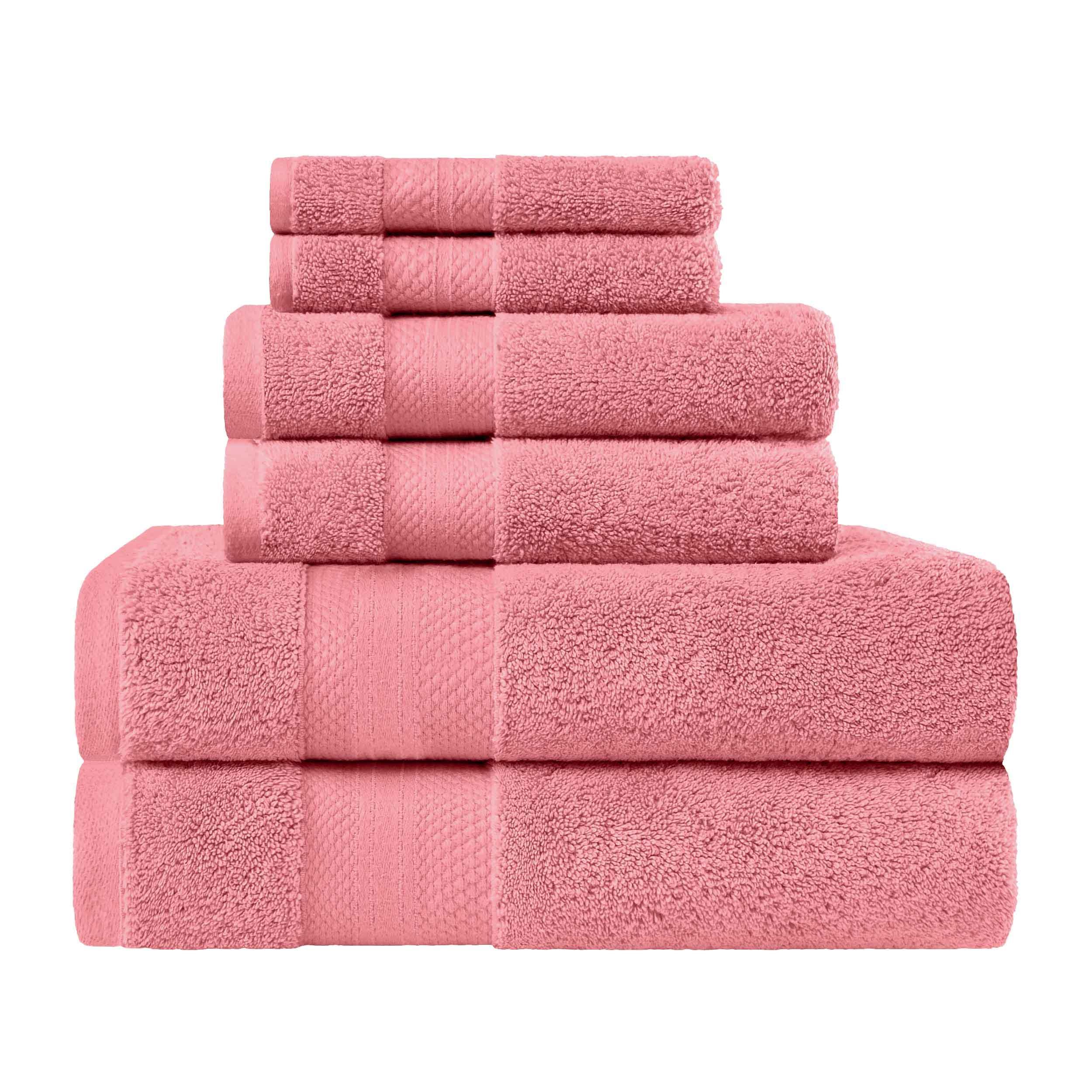 Premium 6-Piece Turkish Cotton Bath Towel Set - Ultra Soft, Highly Absorbent & Quick-Drying - Luxury Spa, Bathroom & Beach Essentials for Home & Travel