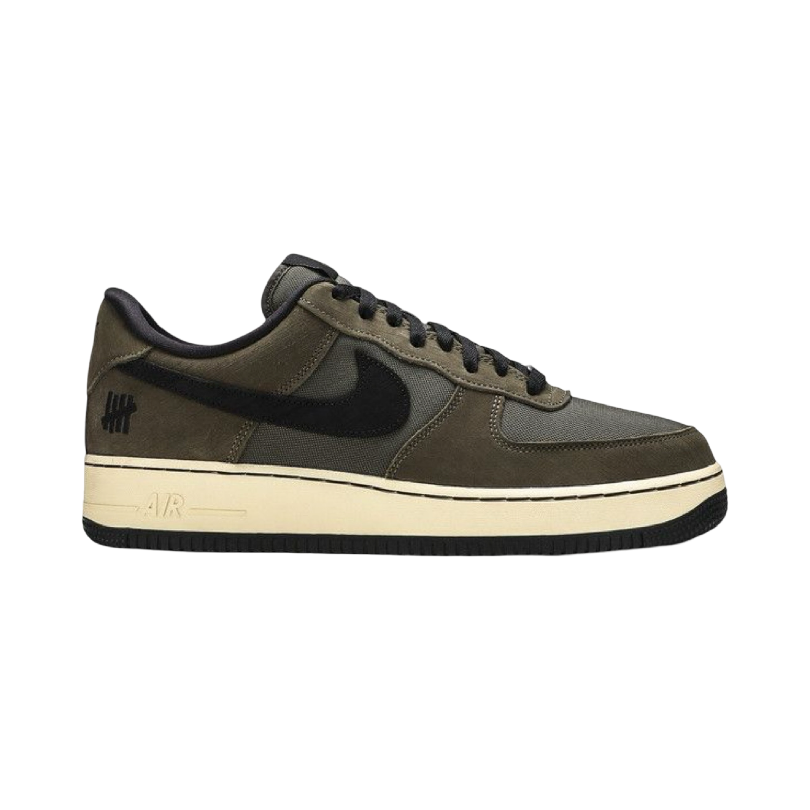 Nike Air Force 1 Low Undefeated Sneakers - Cargo Green & Black Colorway | Men's Casual Shoes for Streetwear & Urban Fashion
