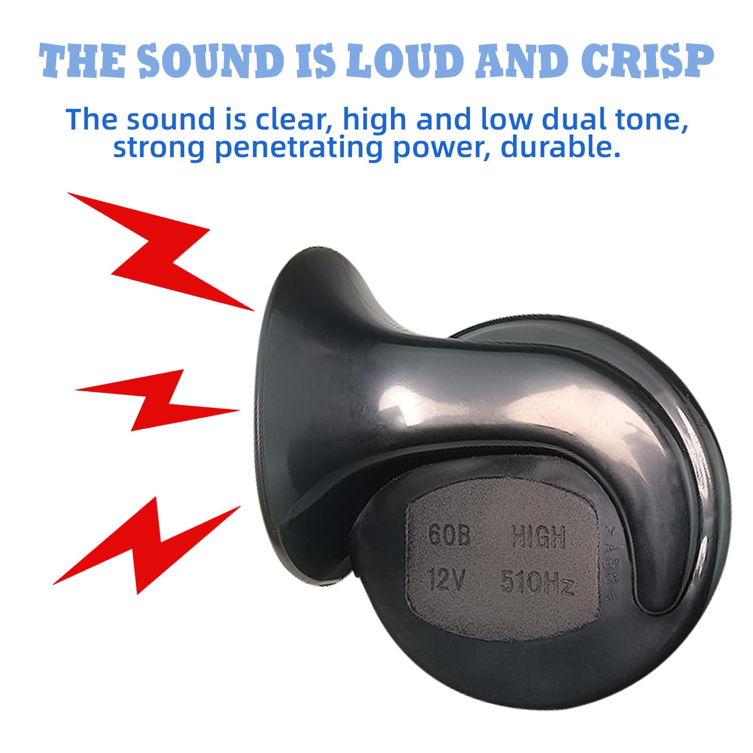 300DB Super Loud Train Horn Kit - 12V Waterproof Electric Snail Dual Horn for Cars, Trucks, Motorcycles & Boats | Universal Automotive Accessory for Safety & Emergency Use