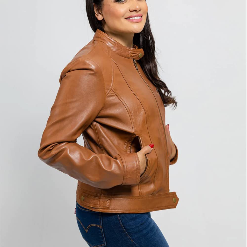 Stylish Women's Leather Jacket for Fall & Winter | Fashion Outerwear for Casual & Office Wear | Trendy Biker & Bomber Style Coats