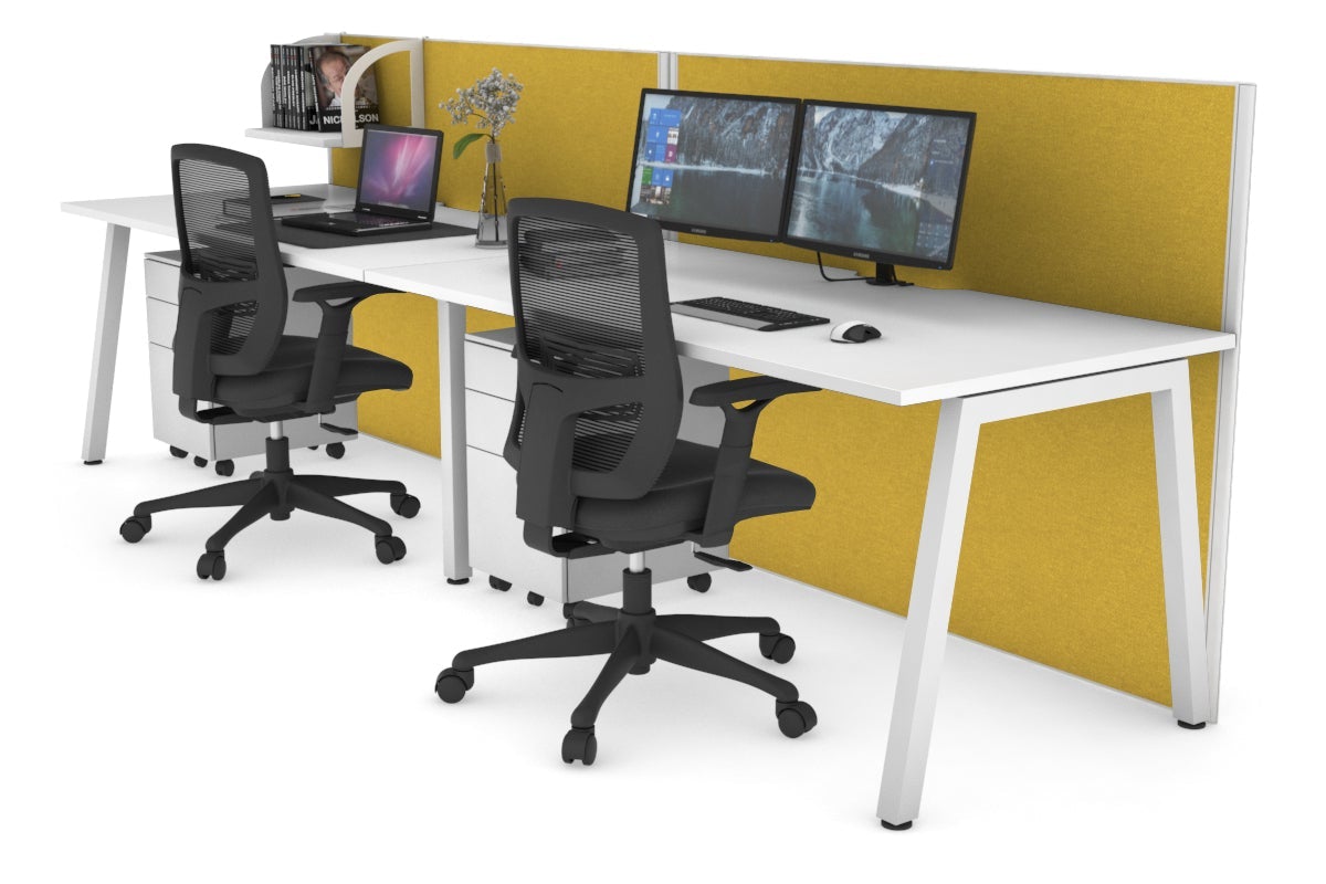 Horizon Quadro 2 Person Standing Desk - 1800L x 800W Office Workstation with Cable Management | Perfect for Shared Workspaces & Collaborative Office Environments