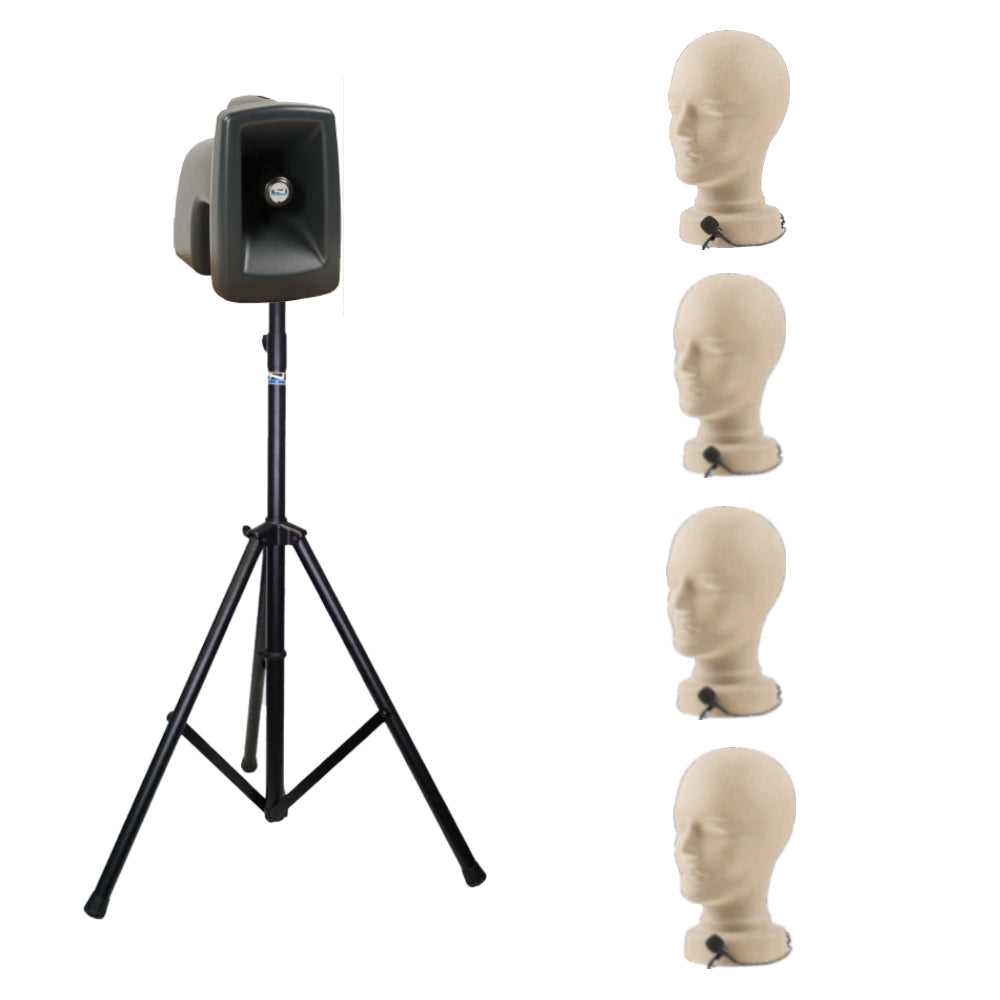 Anchor Audio MegaVox XU4 Portable PA System with 4 Wireless Microphones - Perfect for Outdoor Events, Parties, and Public Speaking