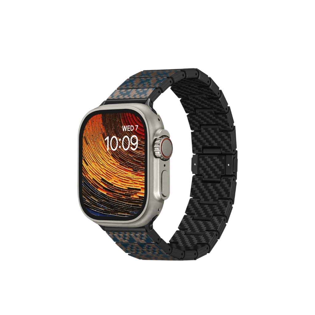 Premium Carbon Fiber Watch Band for Apple Watch Series 8/7/6/SE - Lightweight & Durable Replacement Strap for Workout, Running & Everyday Use