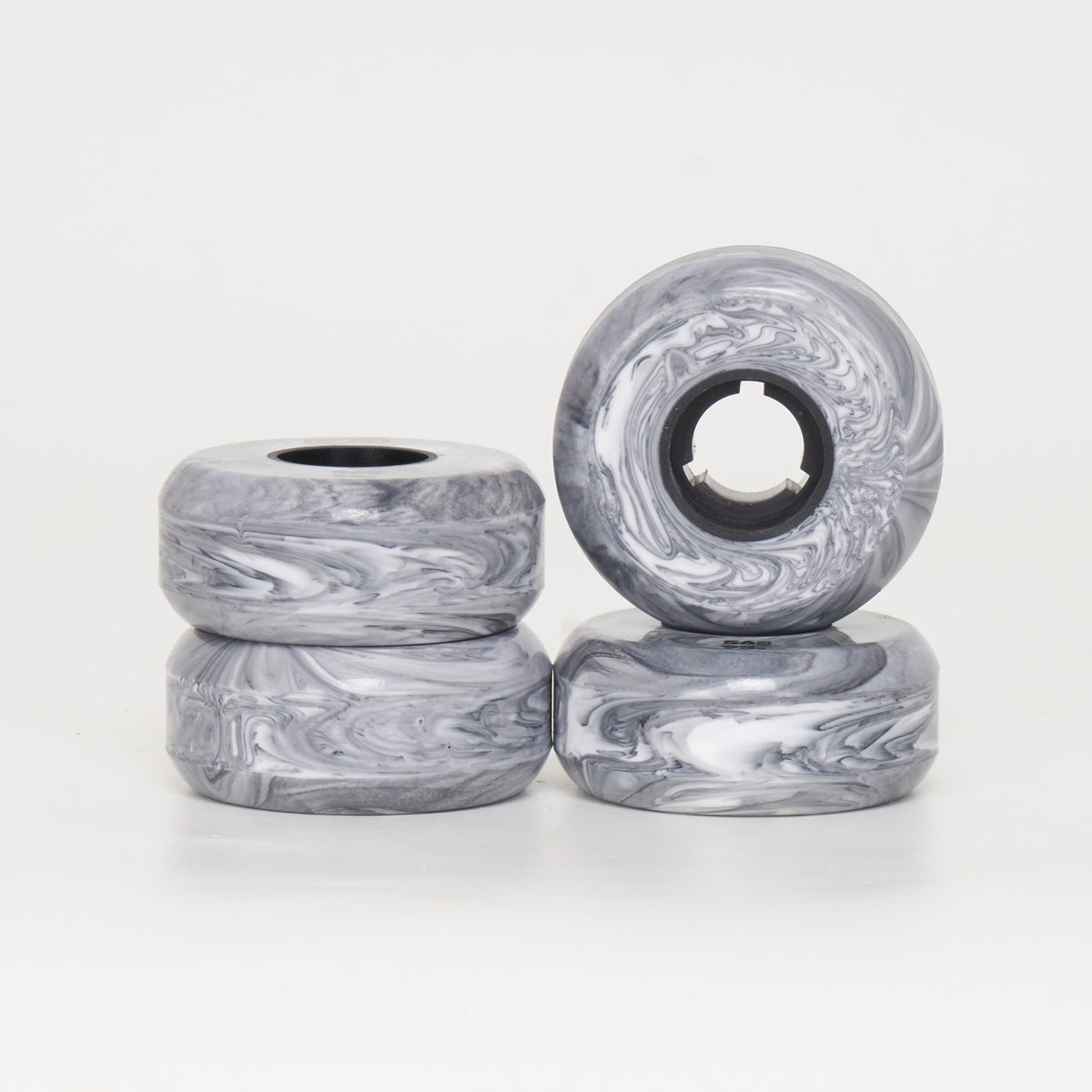 Premium 56mm 95a Dead Grey Marble Skateboard Wheels - Perfect for Street Skating, Park Riding & Longboard Cruising