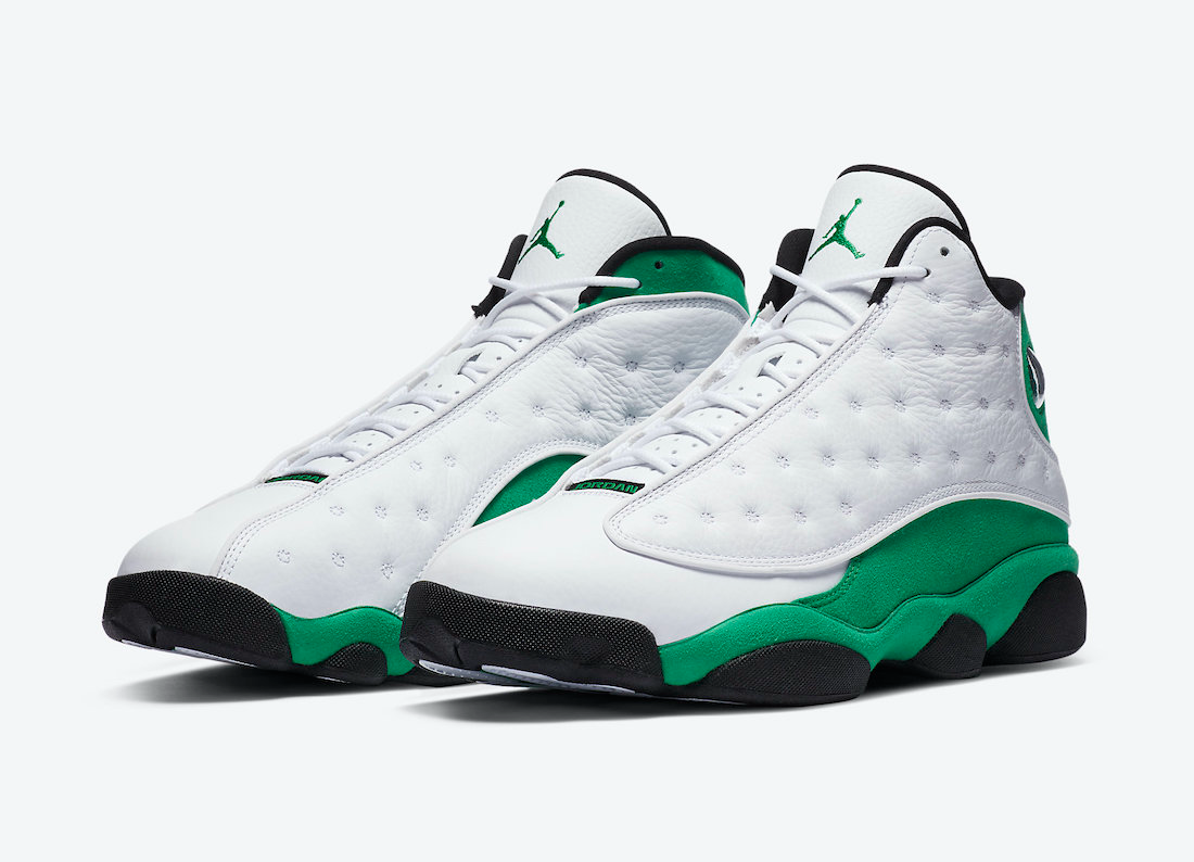 Nike Men's Air Jordan 13 Retro Basketball Shoes - White/Lucky Green/Black - High-Performance Sneakers for Casual Wear & Street Style