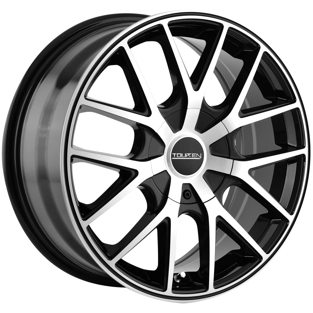 TR60 19x8.5 Black Machined Face Wheels - 5x112/120 Bolt Pattern, 40mm Offset - Single Wheel for Luxury Cars & SUVs - Perfect for Audi, BMW, Mercedes Upgrades & Custom Builds