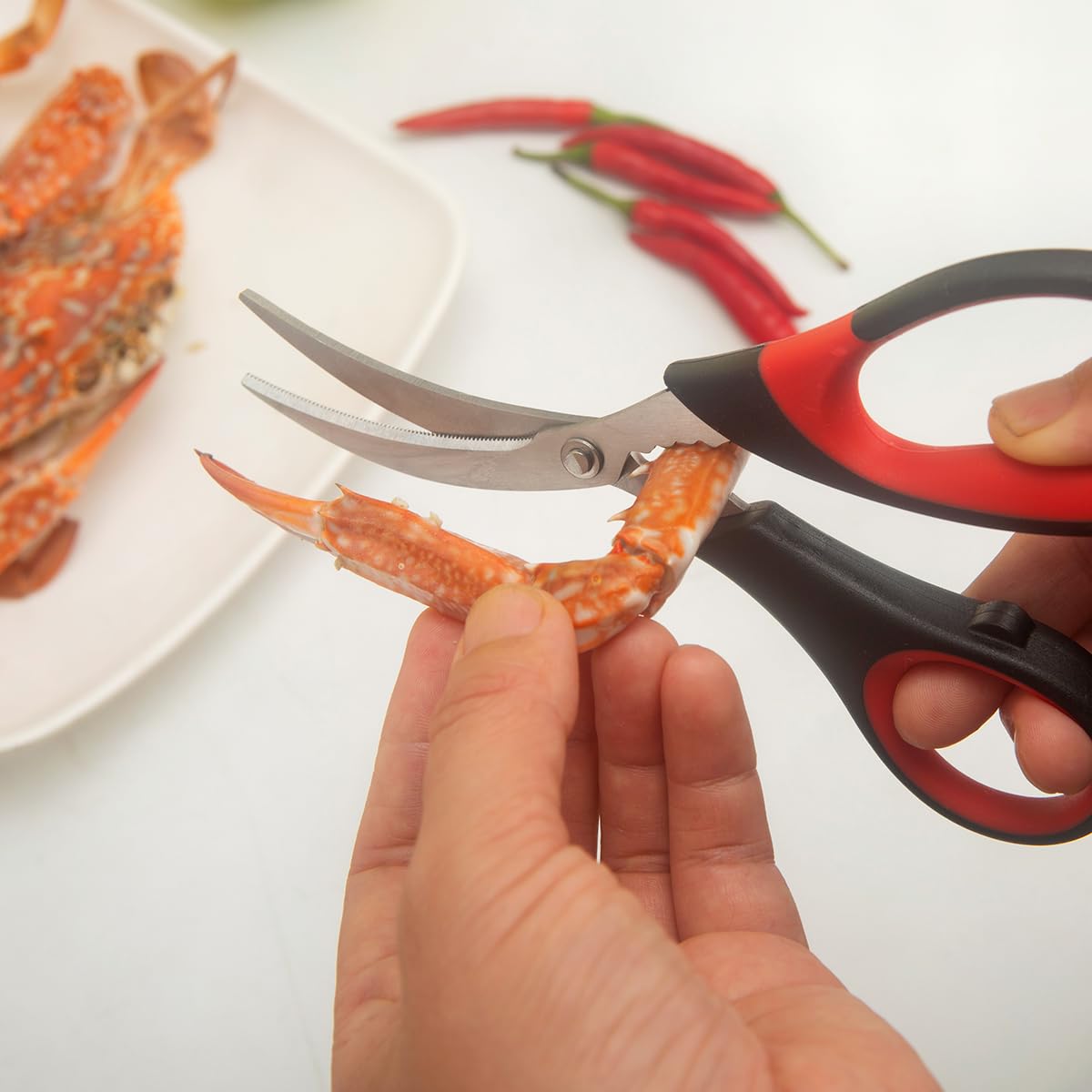 Premium Stainless Steel Kitchen Scissors Set - Heavy Duty Poultry Shears & Seafood Scissors for Cutting Chicken Bones, Crab Legs, Shrimp | All-Purpose Cooking Shears for Professional Chefs & Home Kitchens | Dishwasher Safe Kitchen Tools