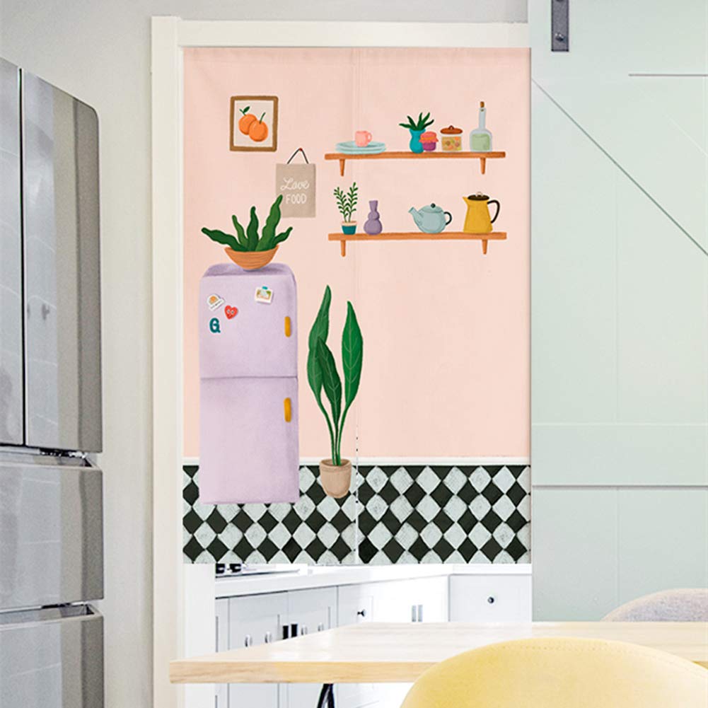 Handmade Japanese Noren Door Curtain - Traditional Handcrafted Painting Tapestry for Kitchen, Entryway & Room Divider (29x35 Inches) - Perfect for Asian Home Decor, Restaurant & Zen Spaces