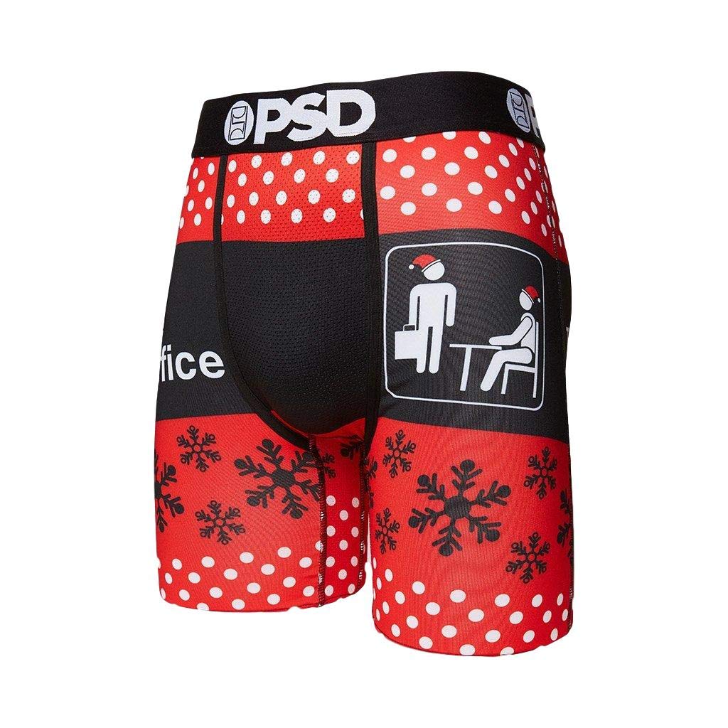 The Office Christmas Boxer Briefs for Men - Festive Red PSD Underwear | Perfect Holiday Gift & Comfortable Lounge Wear