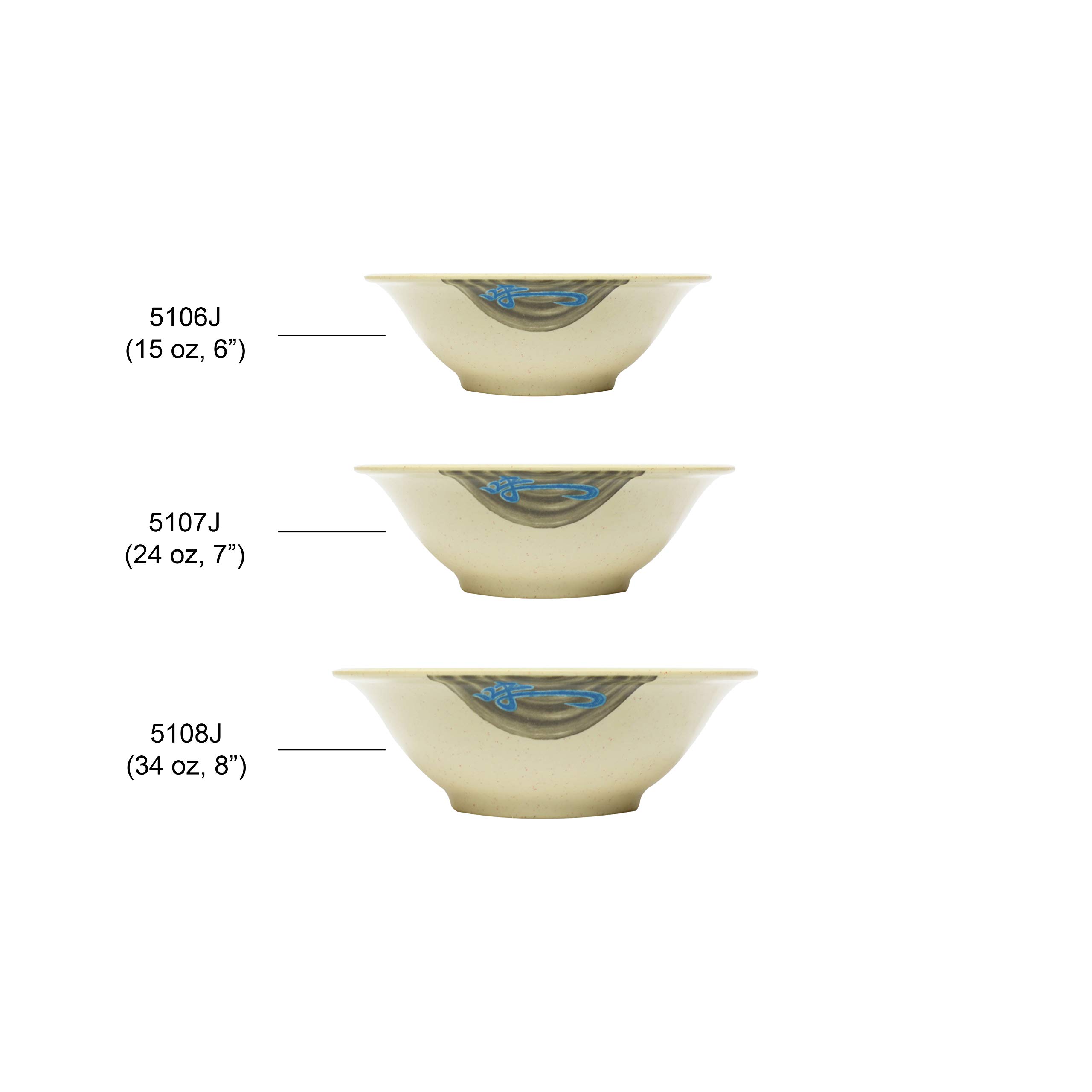 Thunder Group Wei 15 oz Melamine Noodle Bowl (6