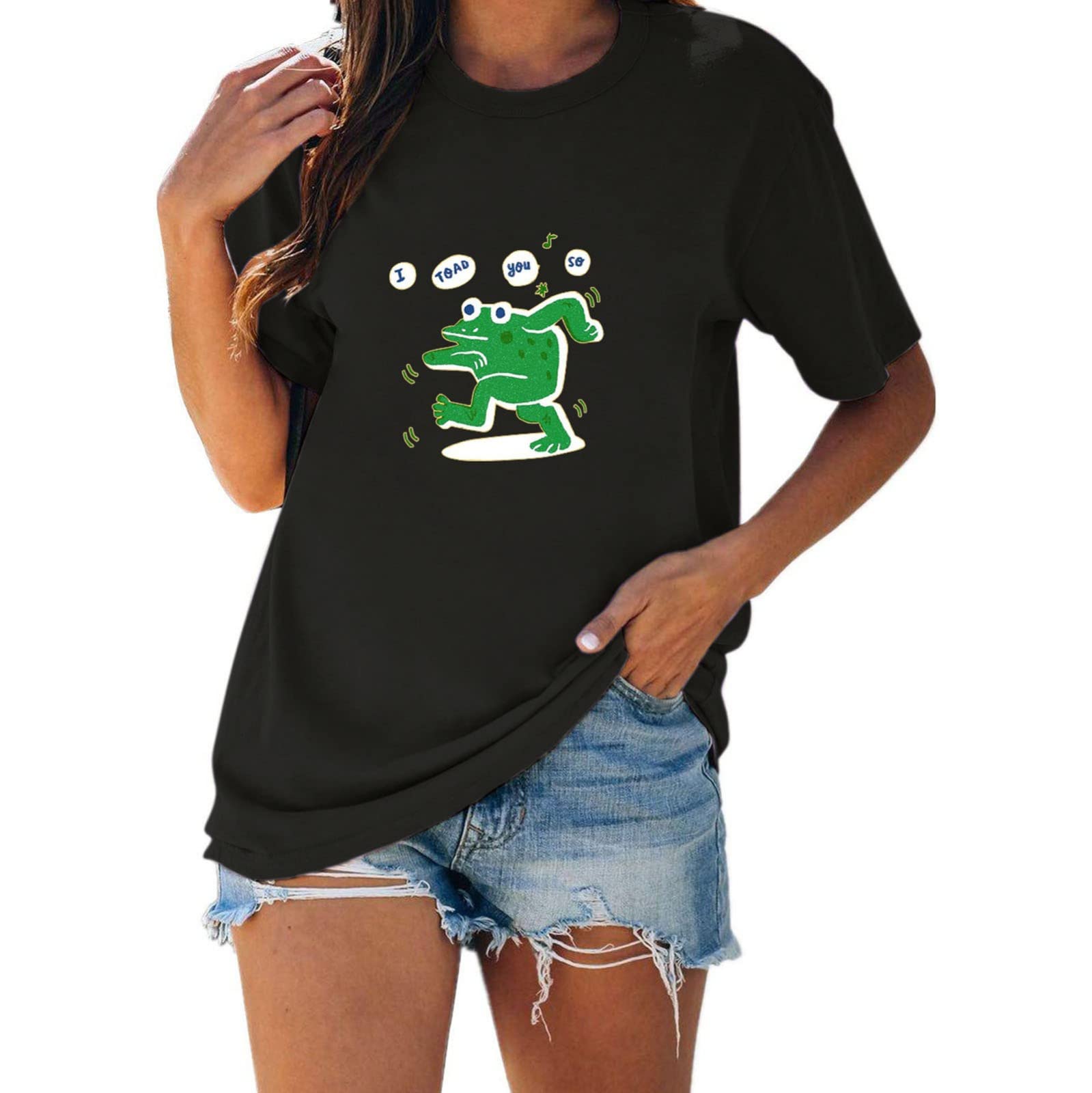 Women's Summer Tops - Cute Printed Graphic Cartoon Short Sleeve T-Shirts | Casual Tees for Women | Perfect for Beach Outings, Vacation Wear & Everyday Comfort