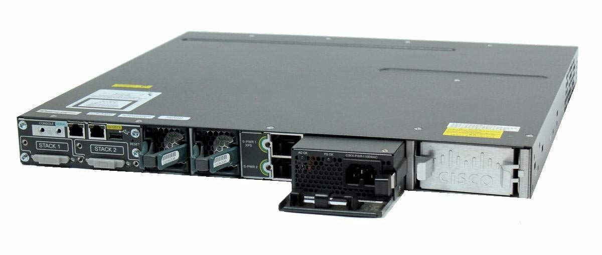 Cisco WS-C3750X-48PF-S 48-Port PoE Gigabit Ethernet Switch | 370W Power over Ethernet | Layer 3 Managed | Refurbished | Ideal for Office Networks, Data Centers & VoIP Systems