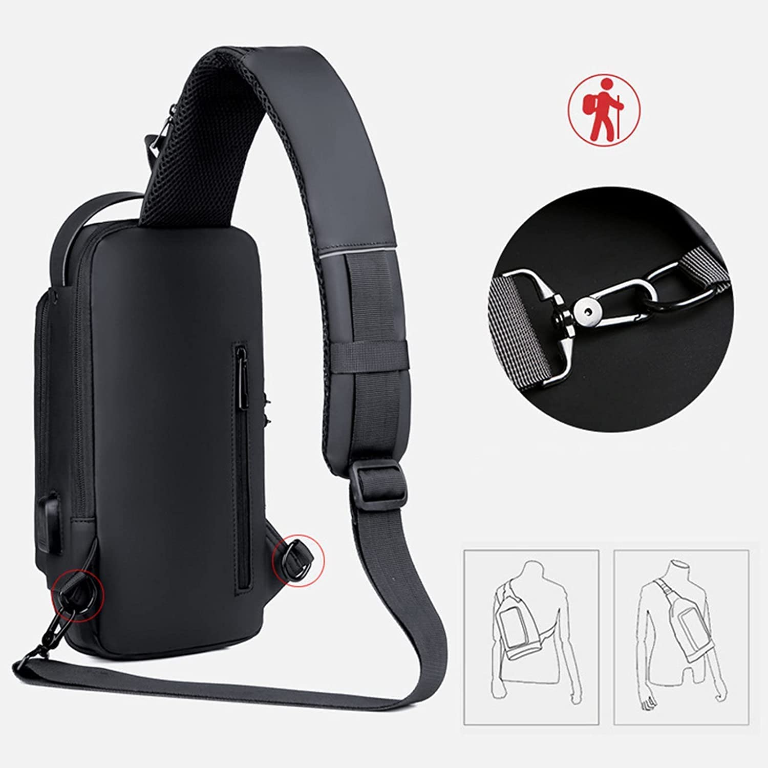 Cyrox Water-Resistant USB Backpack for Travel & School - Business & Daily Use