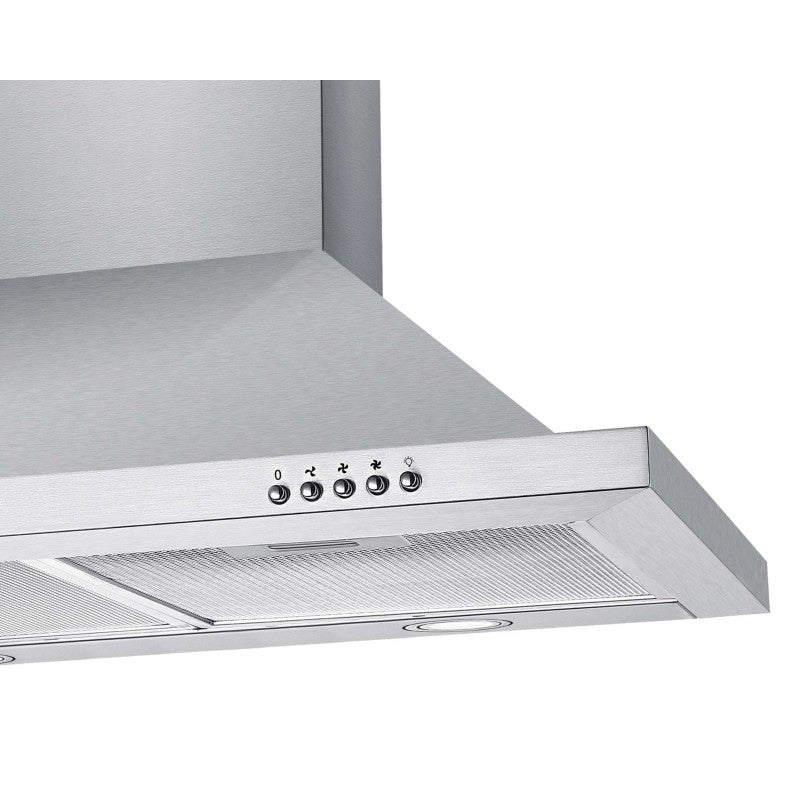 InAlto 60cm Stainless Steel Canopy Range Hood IRC60S - Powerful Kitchen Exhaust Fan with LED Lights for Home Cooking & Baking Ventilation