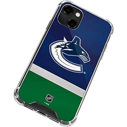 Skinit Clear iPhone 13 Case with Official NHL Vancouver Canucks Jersey Design - Slim Protective Cover for iPhone 13 - Perfect for Hockey Fans, Sports Enthusiasts & Team Supporters