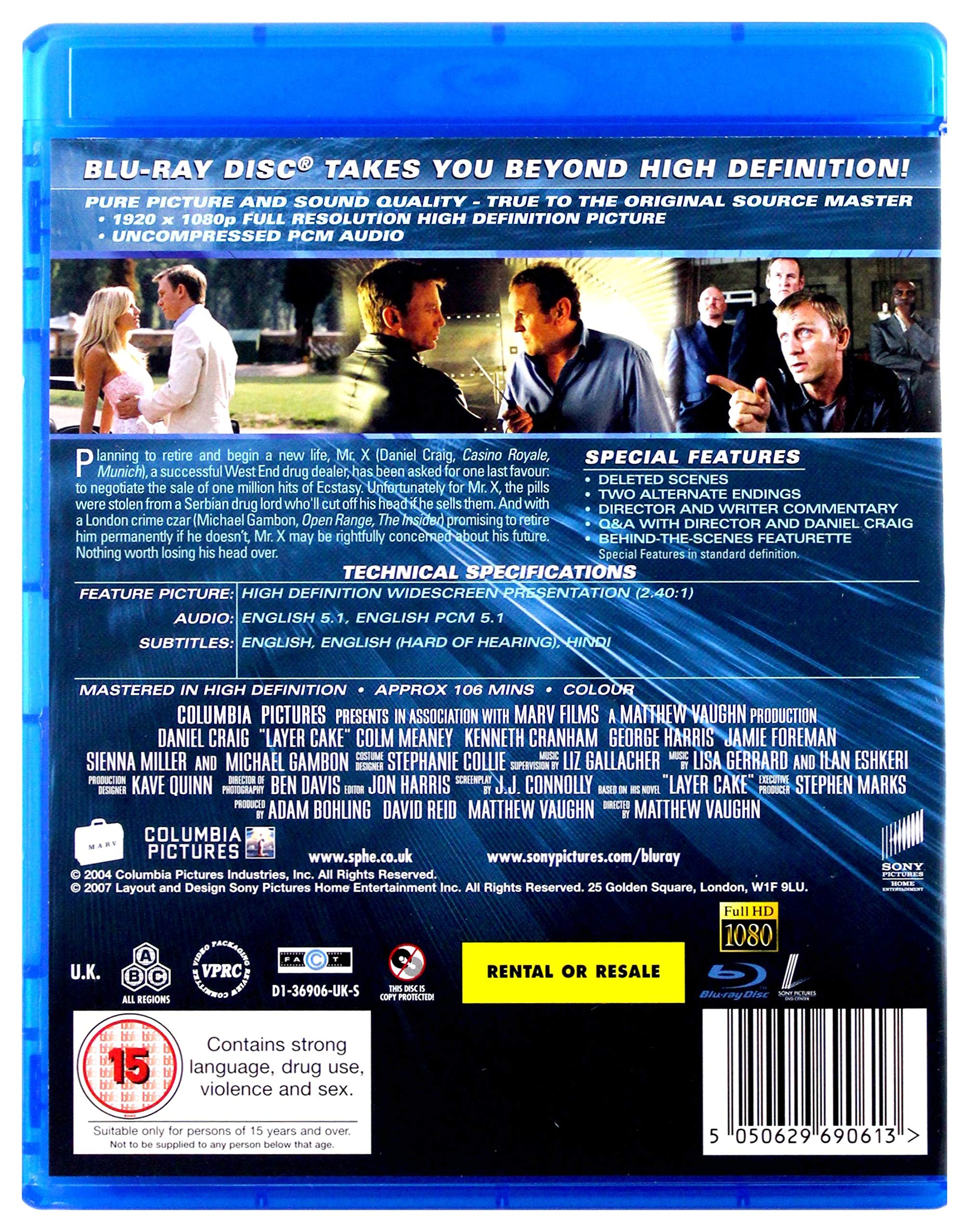 Layer Cake [Blu-ray] 2007 Region Free - Crime Thriller Movie for Home Theater & Movie Night Entertainment