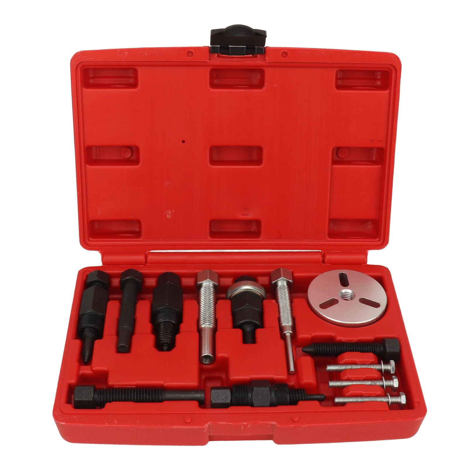 13PCS Carbon Steel Clutch Hub Puller Set - Heavy Duty AC Compressor Clutch Removal Tool Kit for Automotive Repair | Perfect for DIY Mechanics & Professional Technicians | Ideal for AC System Maintenance & Clutch Replacement