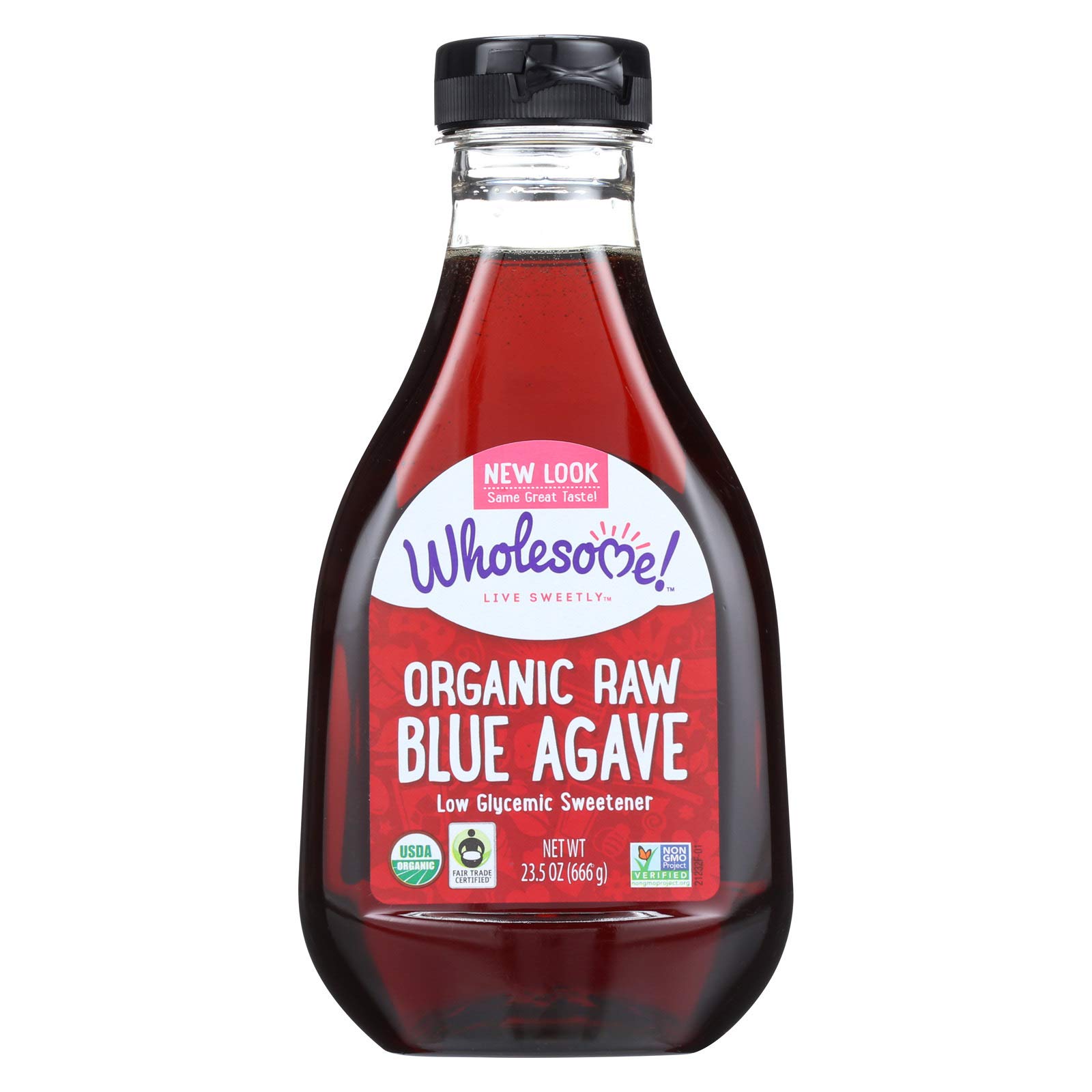Organic Raw Blue Agave Sweetener - 23.5 Oz Bottle | Wholesome Sweeteners | Natural Sugar Substitute for Coffee, Tea, Baking & Healthy Recipes