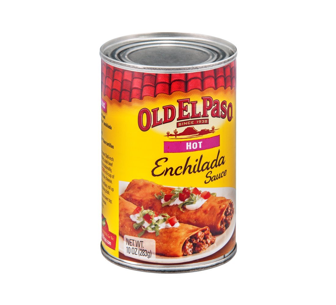 Old El Paso Hot Red Enchilada Sauce, 10 oz - Authentic Mexican Flavor for Tacos, Burritos & Enchiladas - Spicy & Flavorful Cooking Sauce for Family Dinners & Meal Prep