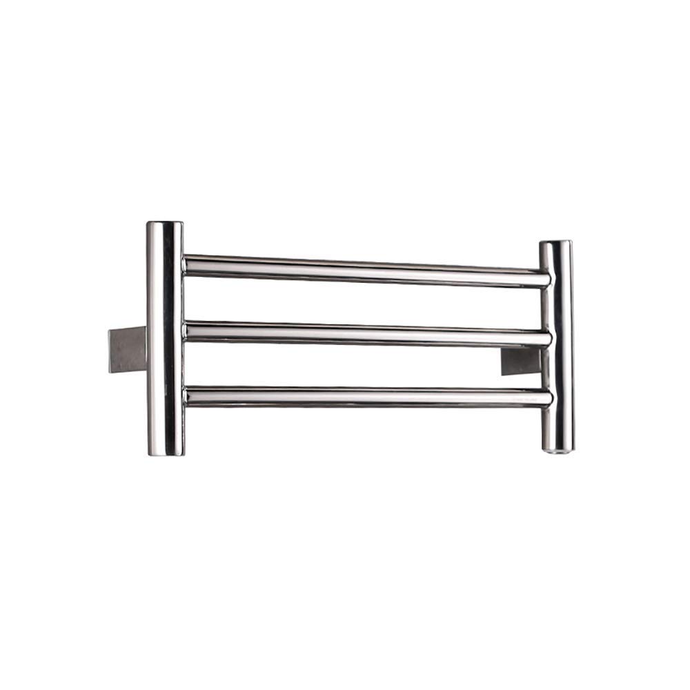 SLRMKK Electric Towel Warmer & Rack for Bathroom - Chrome 3-Bar Heated Towel Holder, 7.9 x 17.7 Inches, Easy Plug-in Installation | Perfect for Spa, Luxury Hotels & Cozy Home Bathrooms