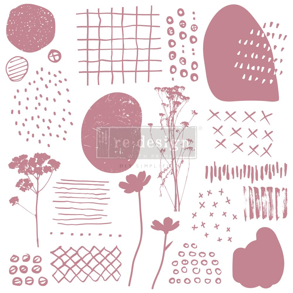 Abstract Scribble Wall Decals - Large Clear Cling Stamps for Furniture, Nightstand, Vanity & Desk Decor | DIY Wall Art, Home Office & Bedroom Makeover Stickers