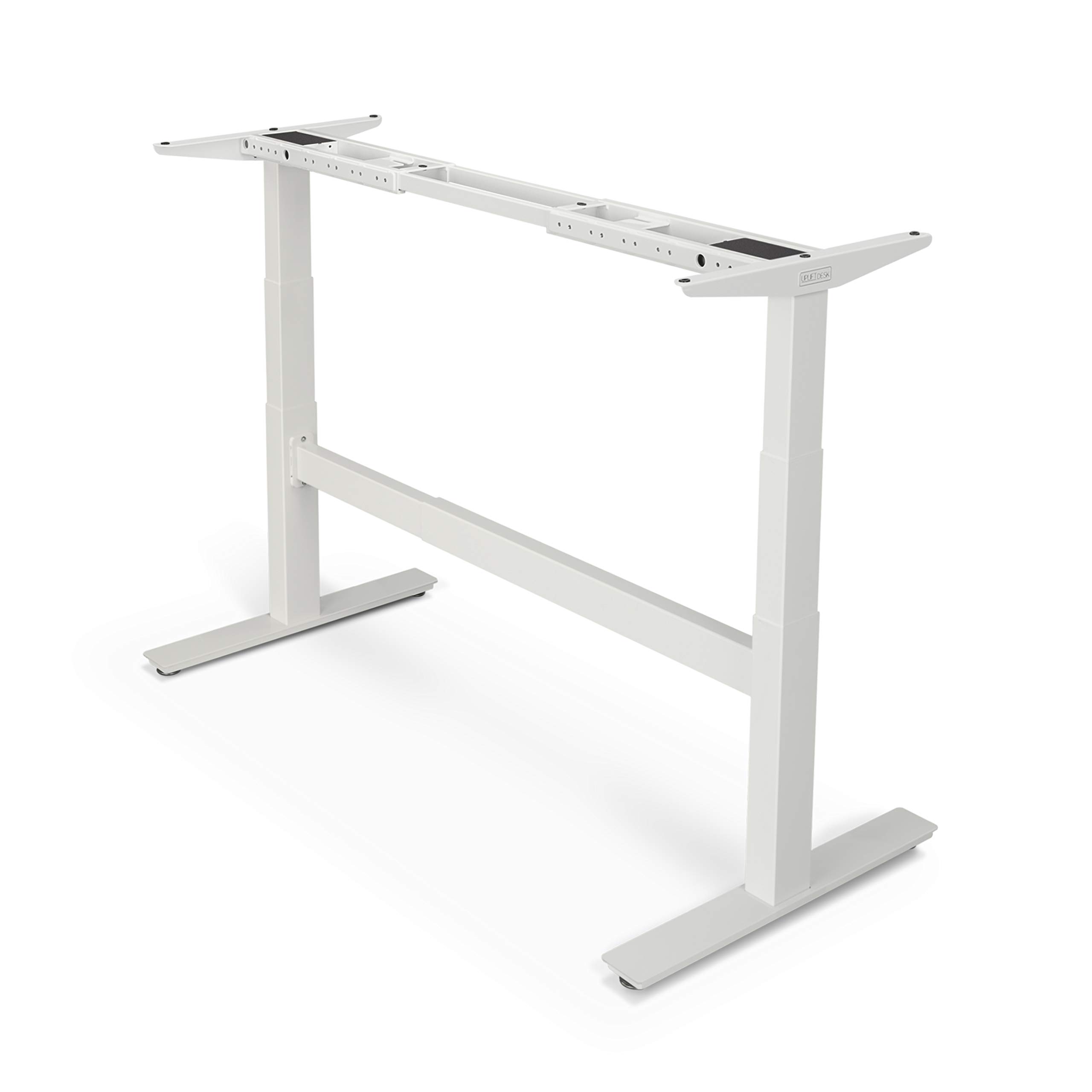 Uplift Desk V2 Commercial 2-Leg T-Frame Height Adjustable Standing Desk Frame (White) - No Desktop Included, Advanced Memory Keypad & Free Wire Tray - Perfect for Home Office, Workspace & Ergonomic Workstations