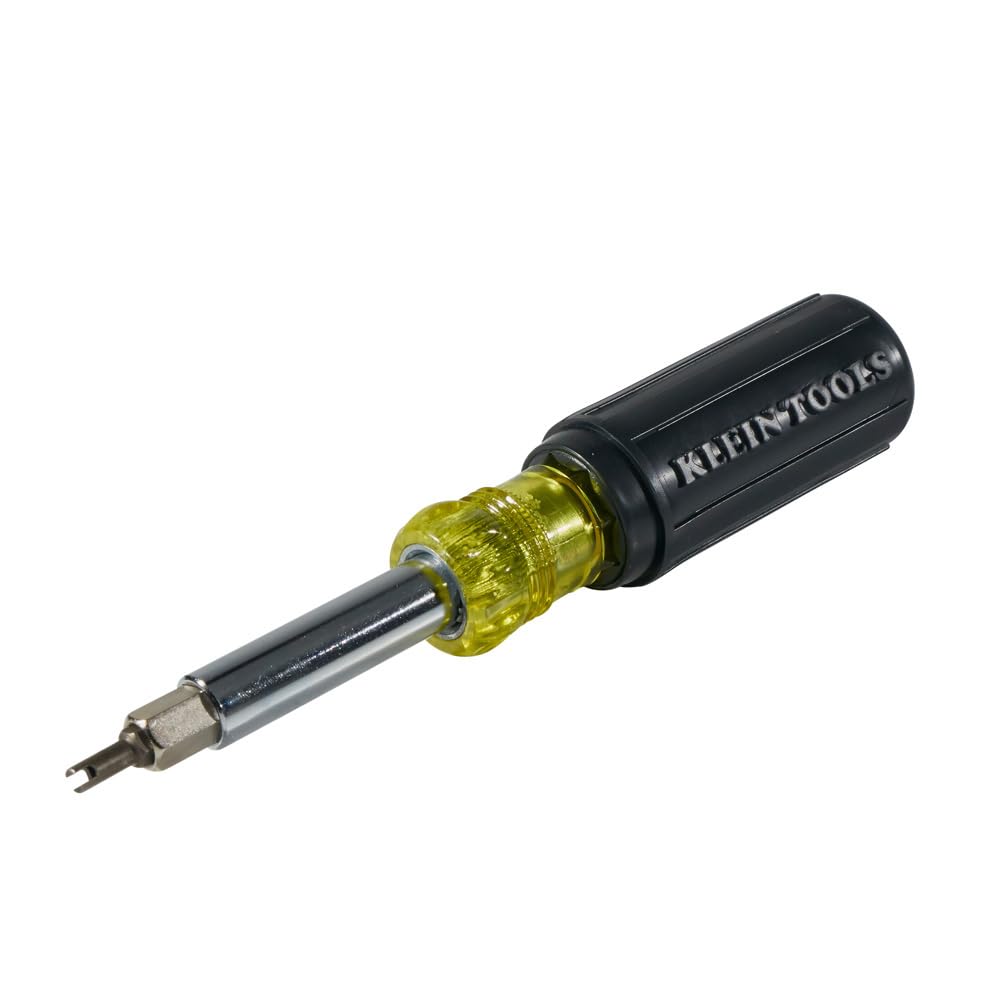 Klein Tools 32527 11-in-1 Multi-Bit Screwdriver & Nut Driver Set with Phillips, Slotted, Square, Schrader Bits - Perfect for Home Repairs, DIY Projects & Professional Electrical Work