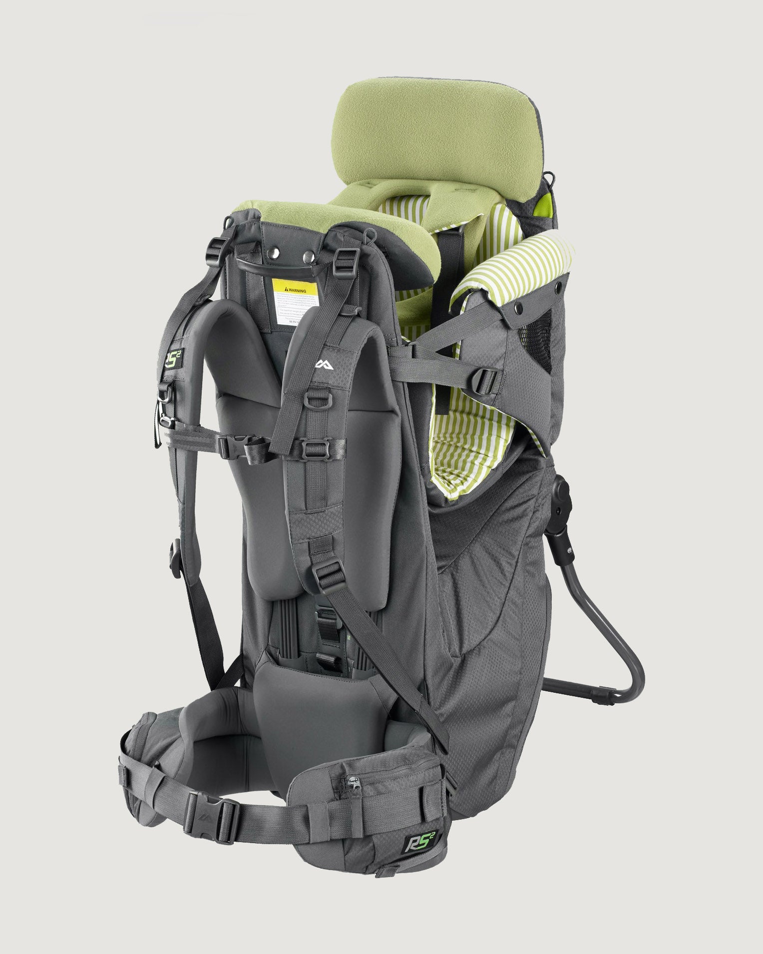 Karinjo Baby Carrier Backpack - Lightweight & Ergonomic Grey/Green for Hiking, Travel & Outdoor Adventures