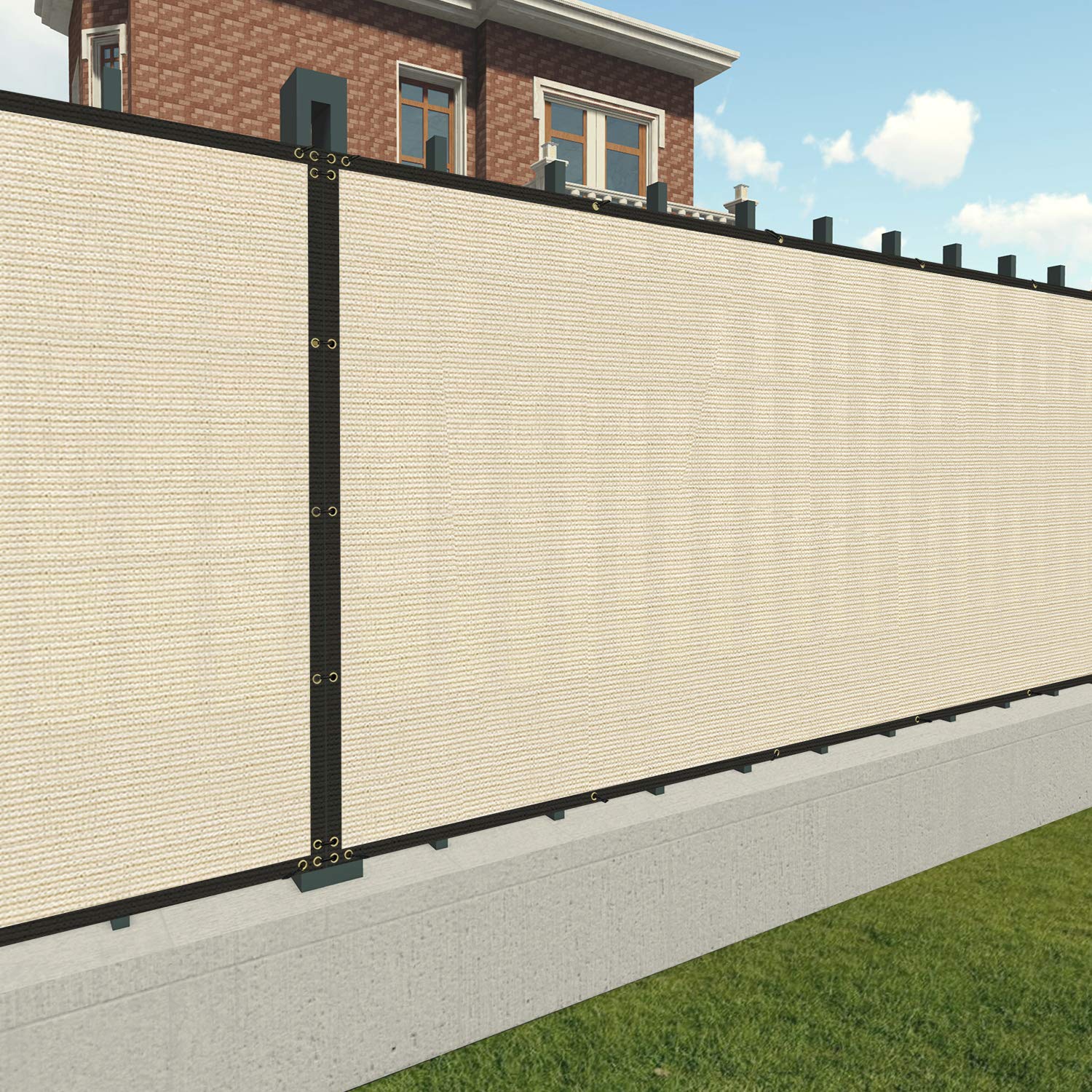 Heavy Duty 1'x92' Privacy Fence - UV Block Mesh for Garden & Backyard